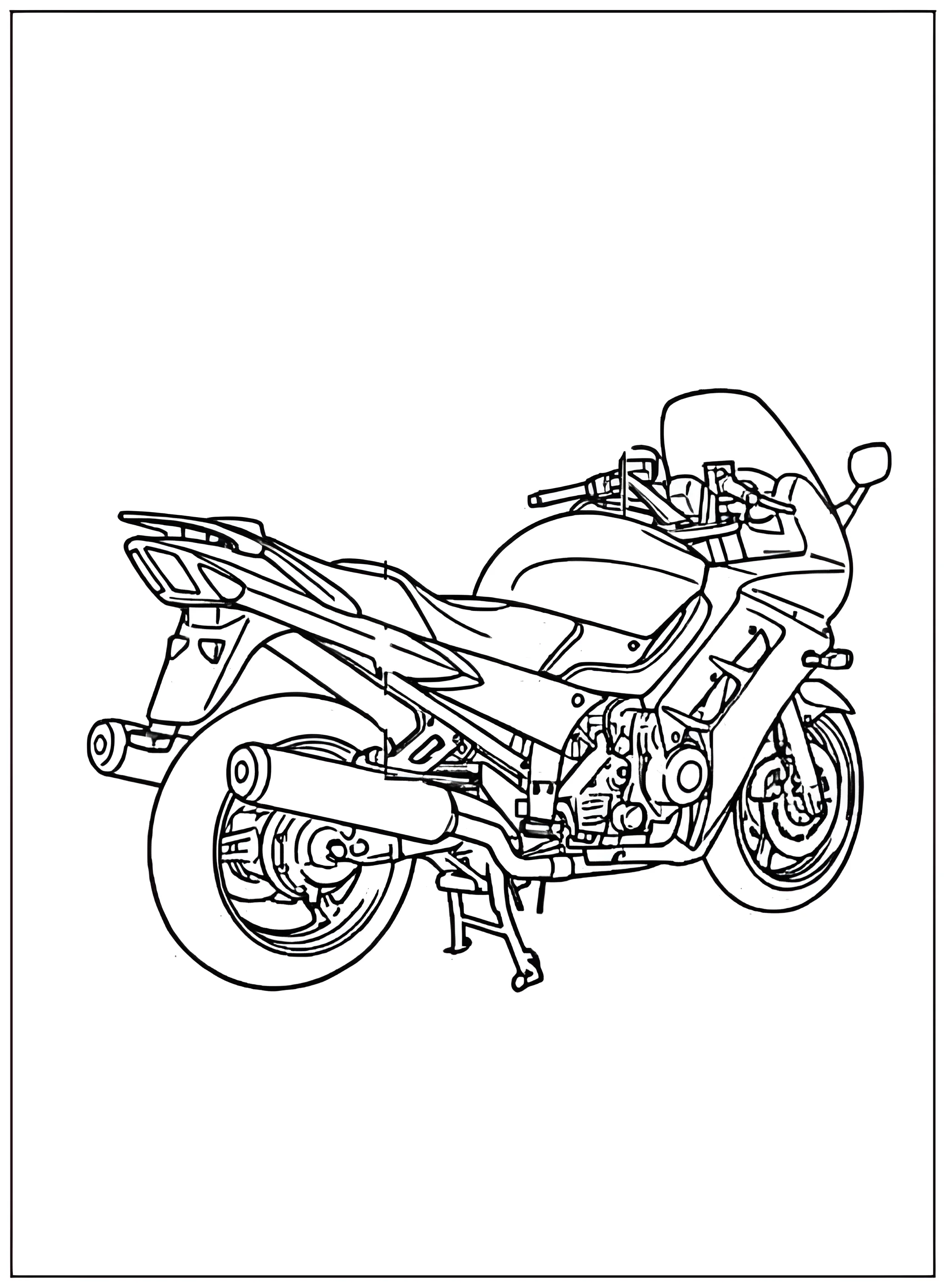 Мотоцикл Suzuki №2761. Раскраски по возрастам и полу. Раскраски для мальчиков.