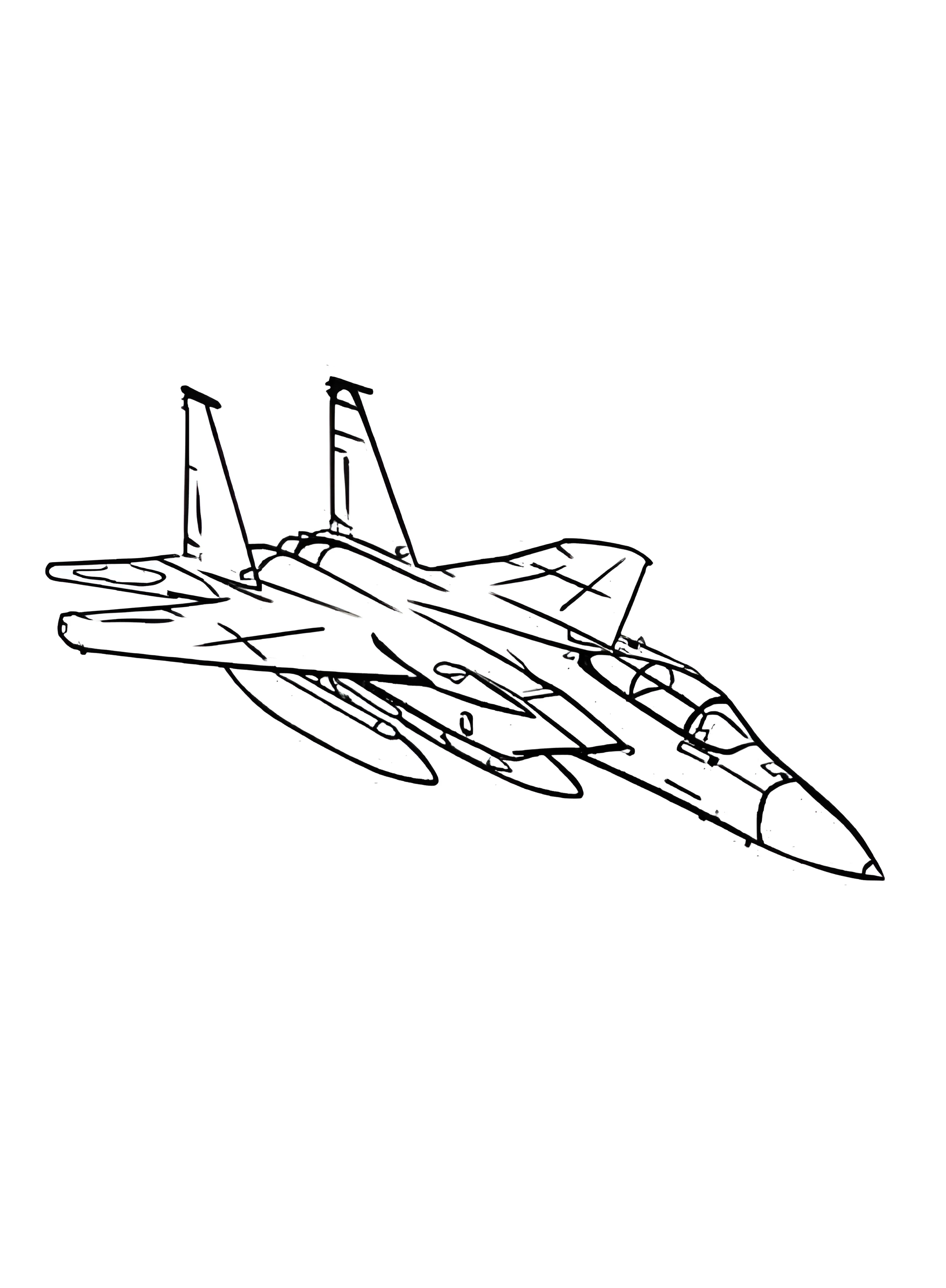 Макдоннел-Дуглас F-15 Игл №2880. Раскраски по возрастам и полу. Раскраски для мальчиков.