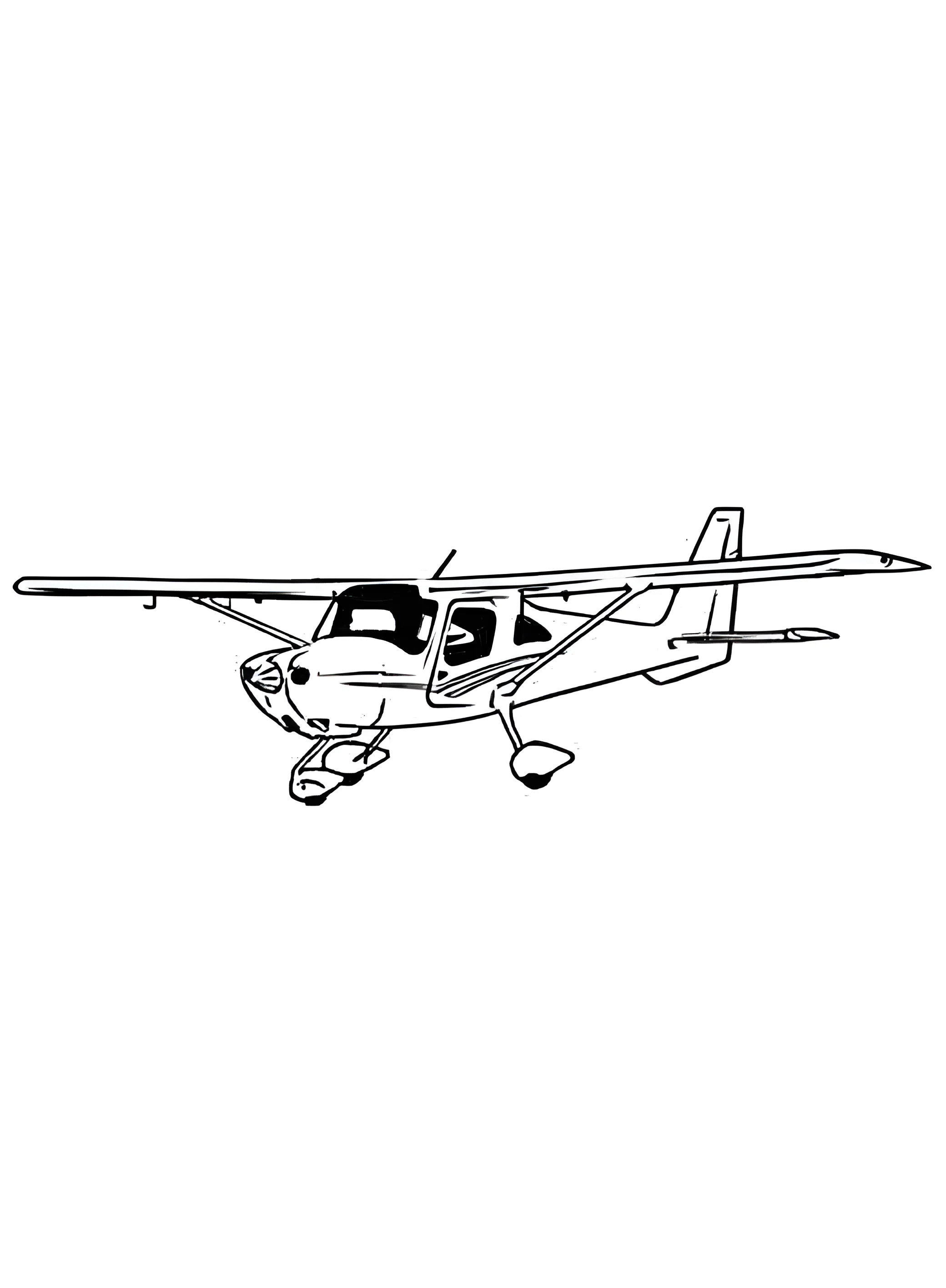 Самолет Cessna Skycatcher №2895. Раскраски по возрастам и полу. Раскраски для мальчиков.