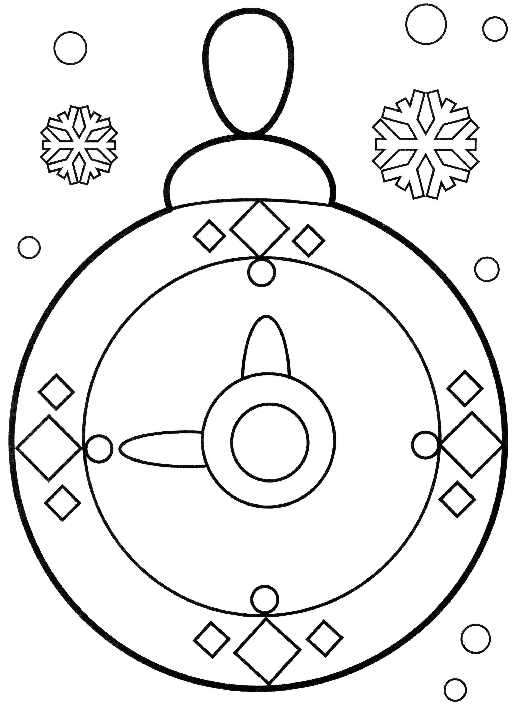 Новогодние часы №13391. Праздничные и сезонные раскраски. Новогодние раскраски.