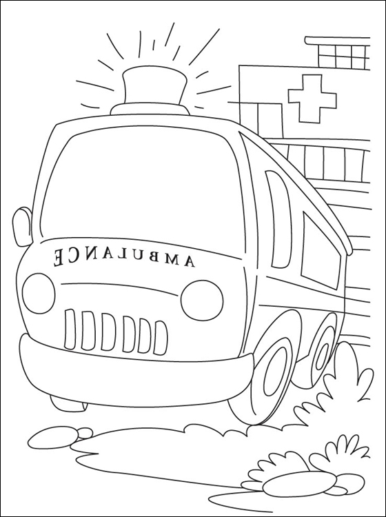 Скорая с мигалкой №11745. Раскраски по возрастам и полу. Раскраски для мальчиков (техника).