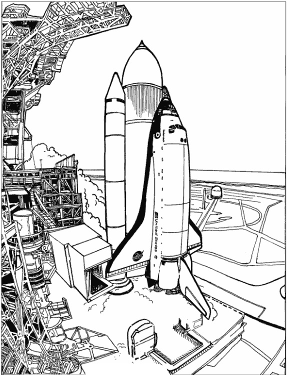 Стартовая площадка космодрома №11760. Раскраски по возрастам и полу. Раскраски для мальчиков (техника).