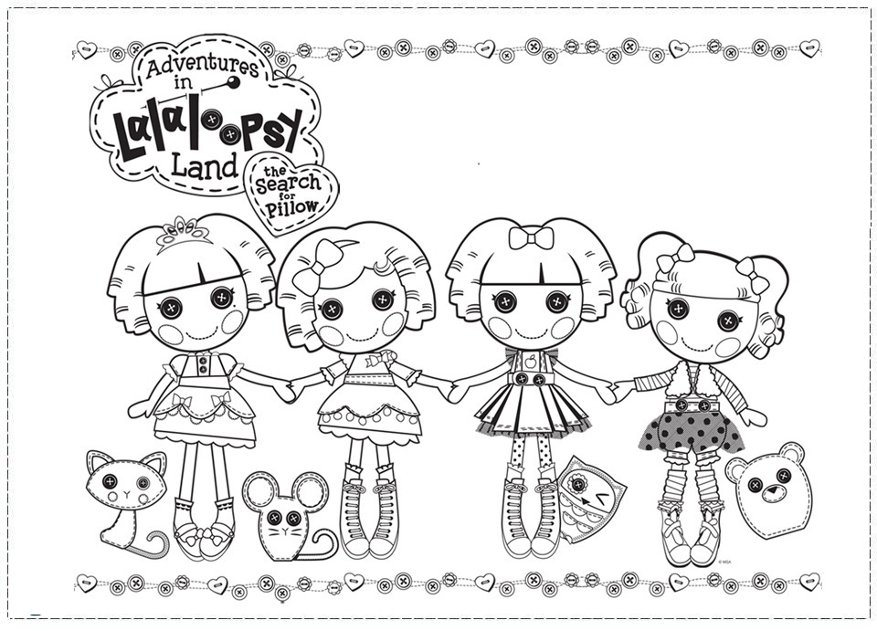 Куклы Лалалупси №7353. Популярные раскраски. Ассорти раскрасок с персонажами, героями, принцессами.