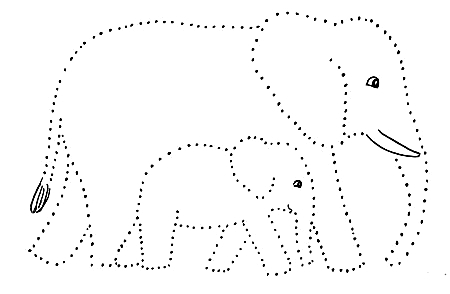 Рисование по точкам, слоны №406. Рисование. Рисование по точкам.