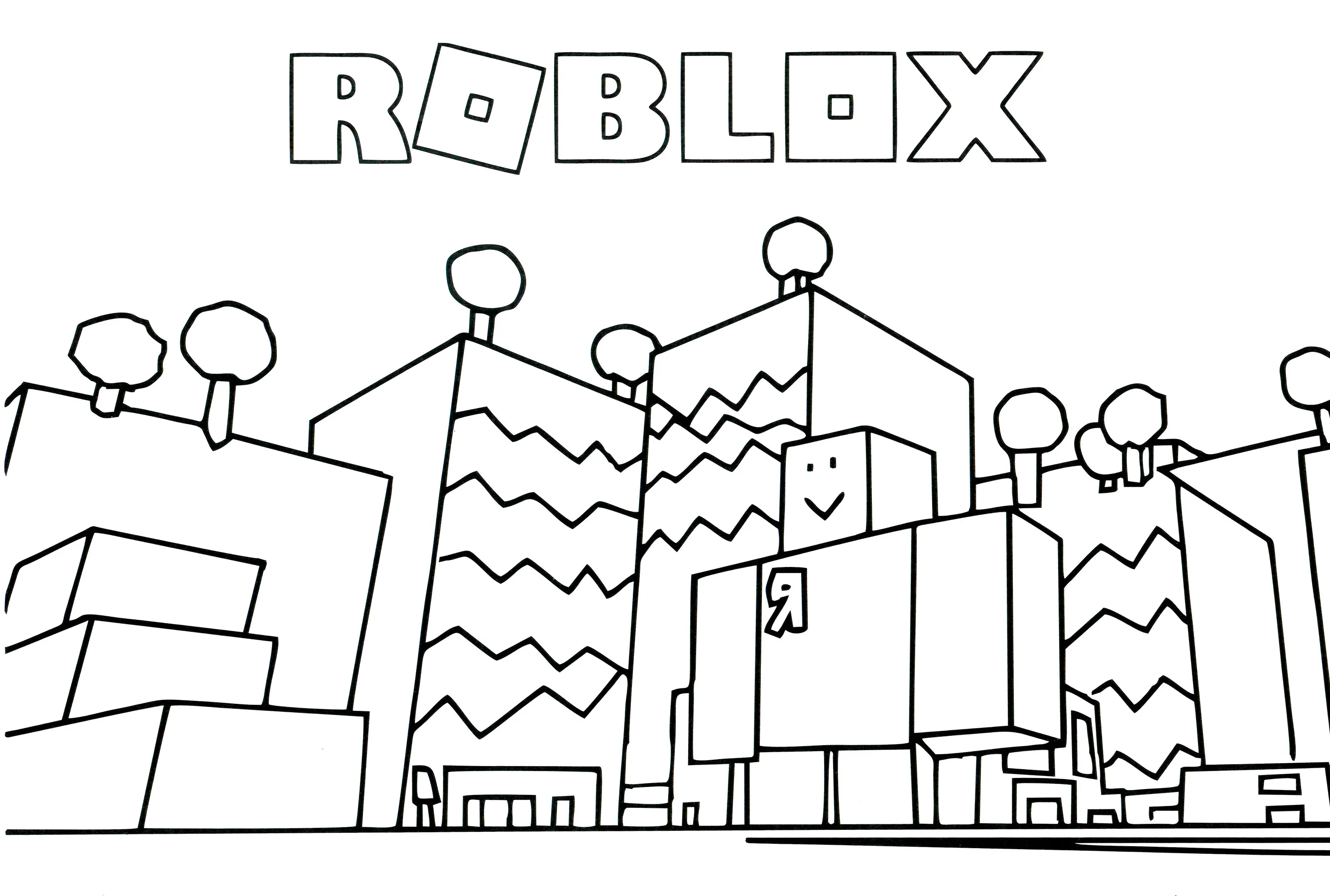 Домики Роблокс, распечатать Roblox №10297. Популярные раскраски. Роблокс.