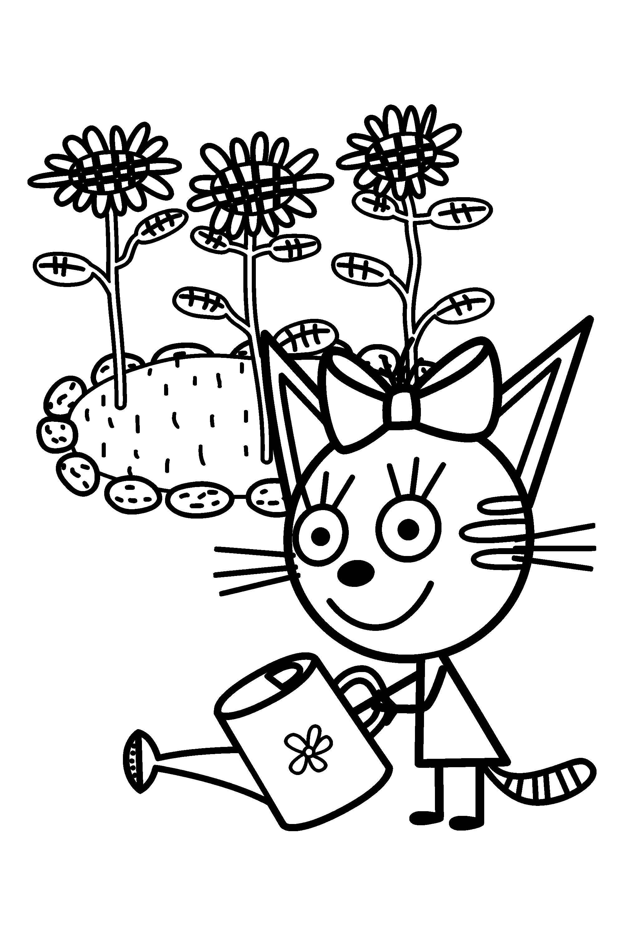 Три кота №8359. Популярные раскраски. Коты, кошки, котята.