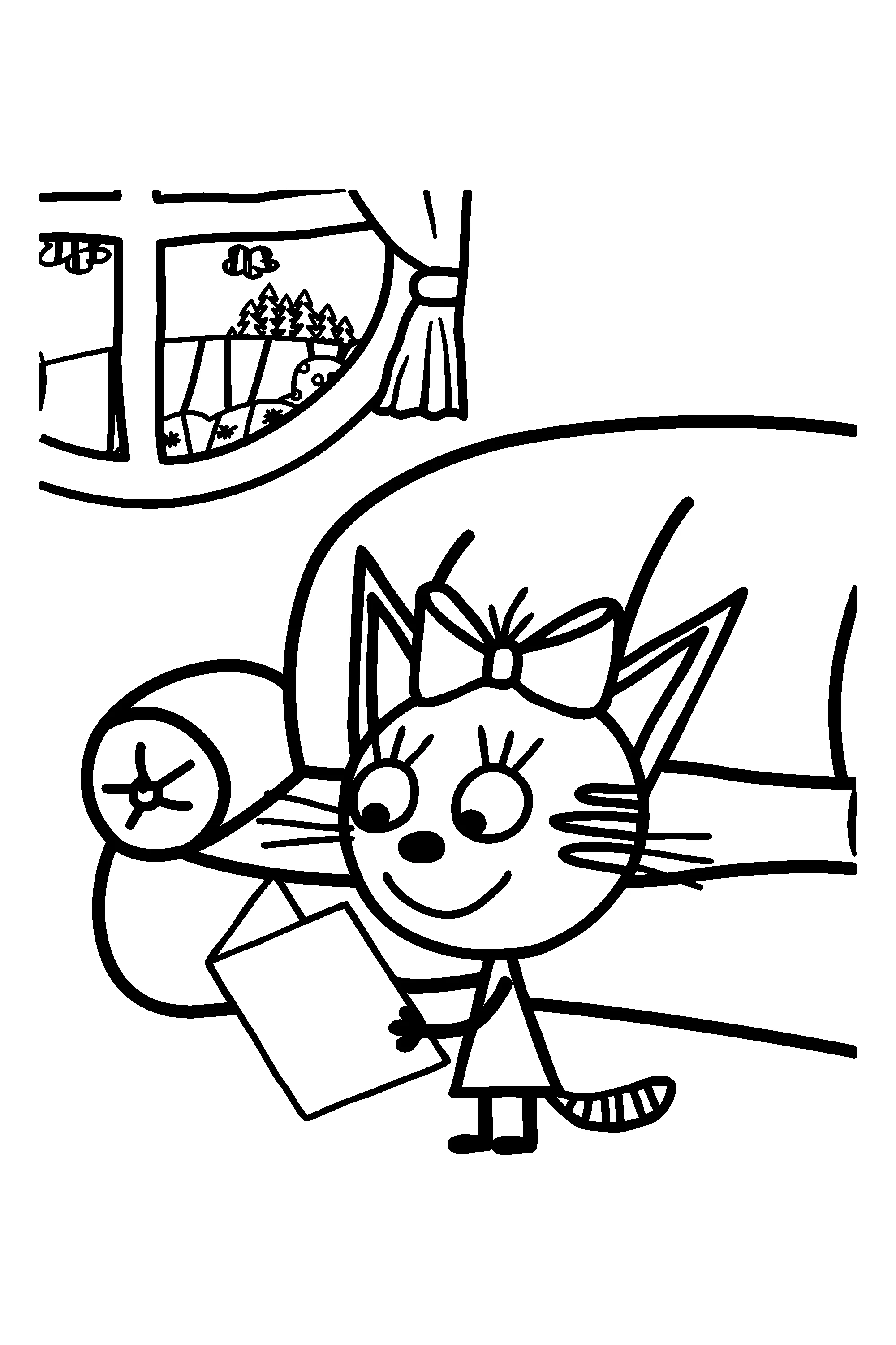 Три кота №8361. Популярные раскраски. Коты, кошки, котята.