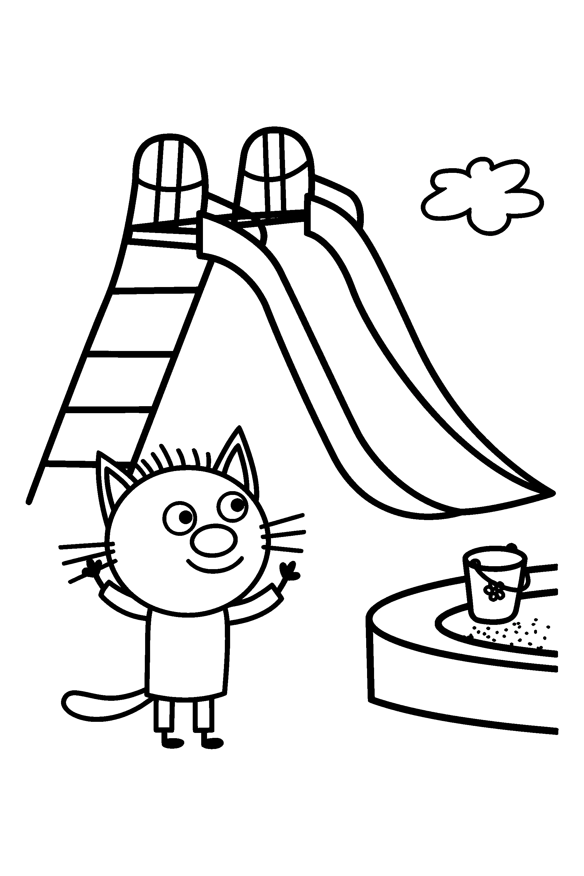 Три кота №8367. Популярные раскраски. Коты, кошки, котята.