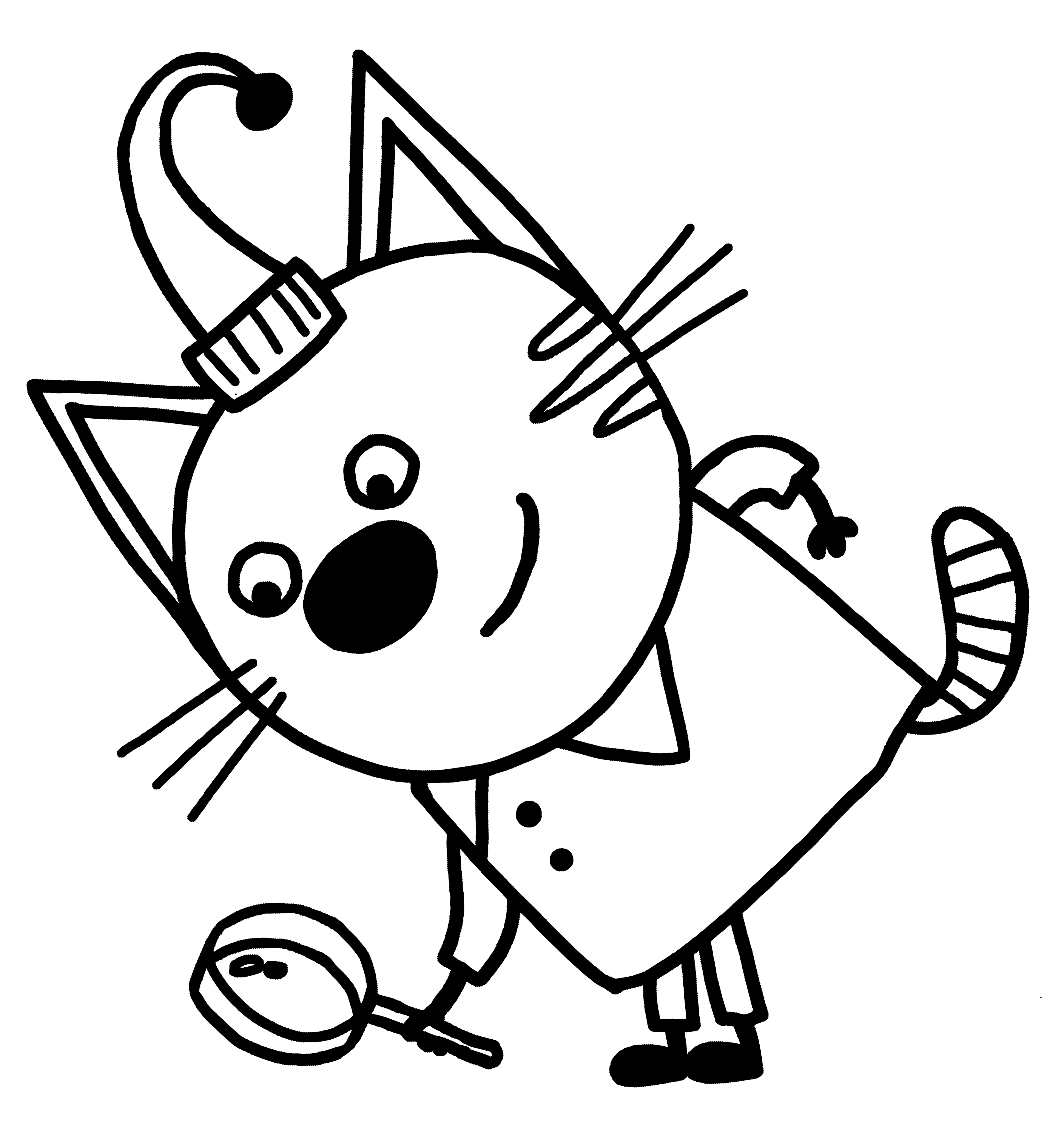Компот что-то ищет №8342. Популярные раскраски. Коты, кошки, котята.