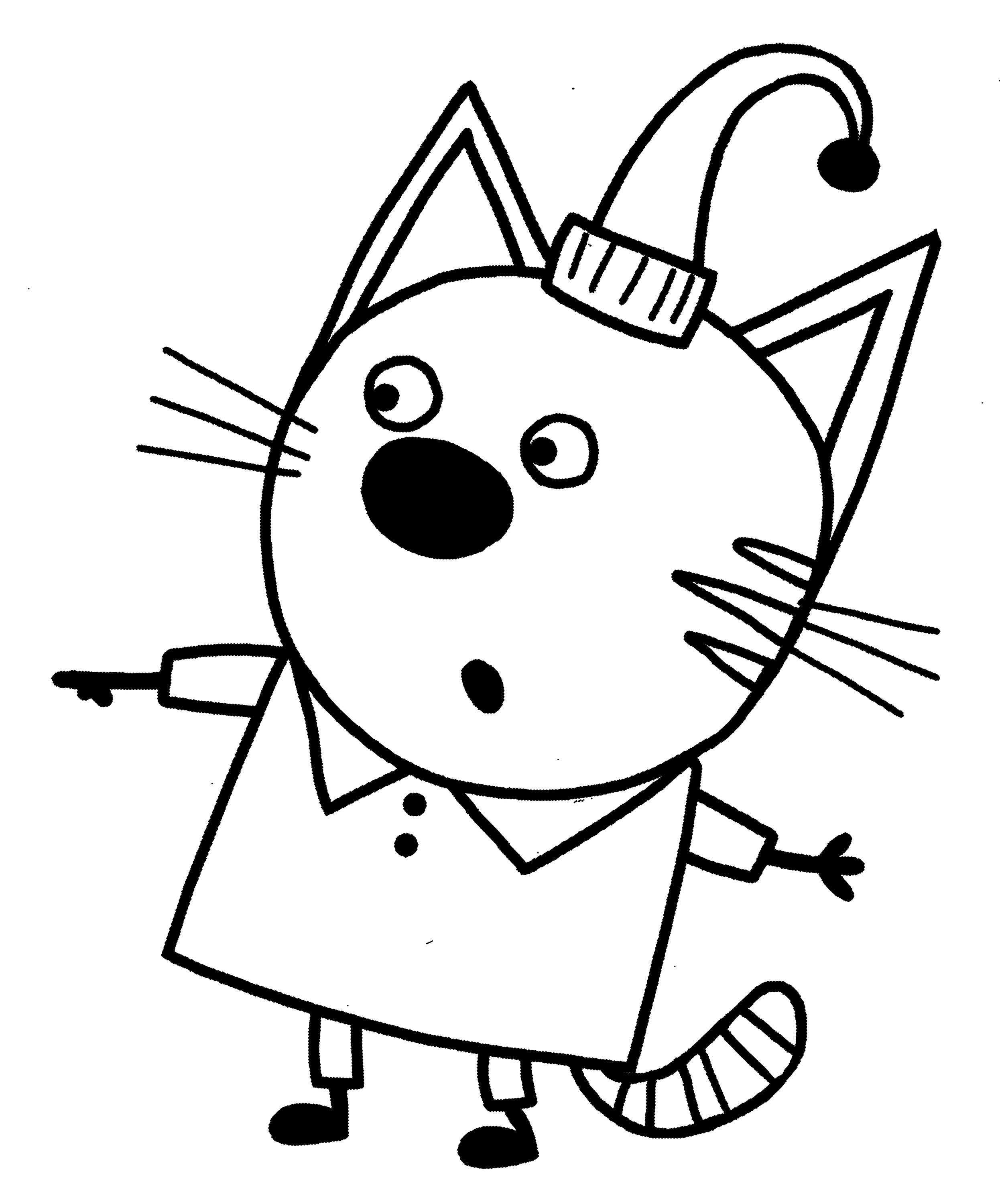 Компот что-то увидел №8353. Популярные раскраски. Коты, кошки, котята.