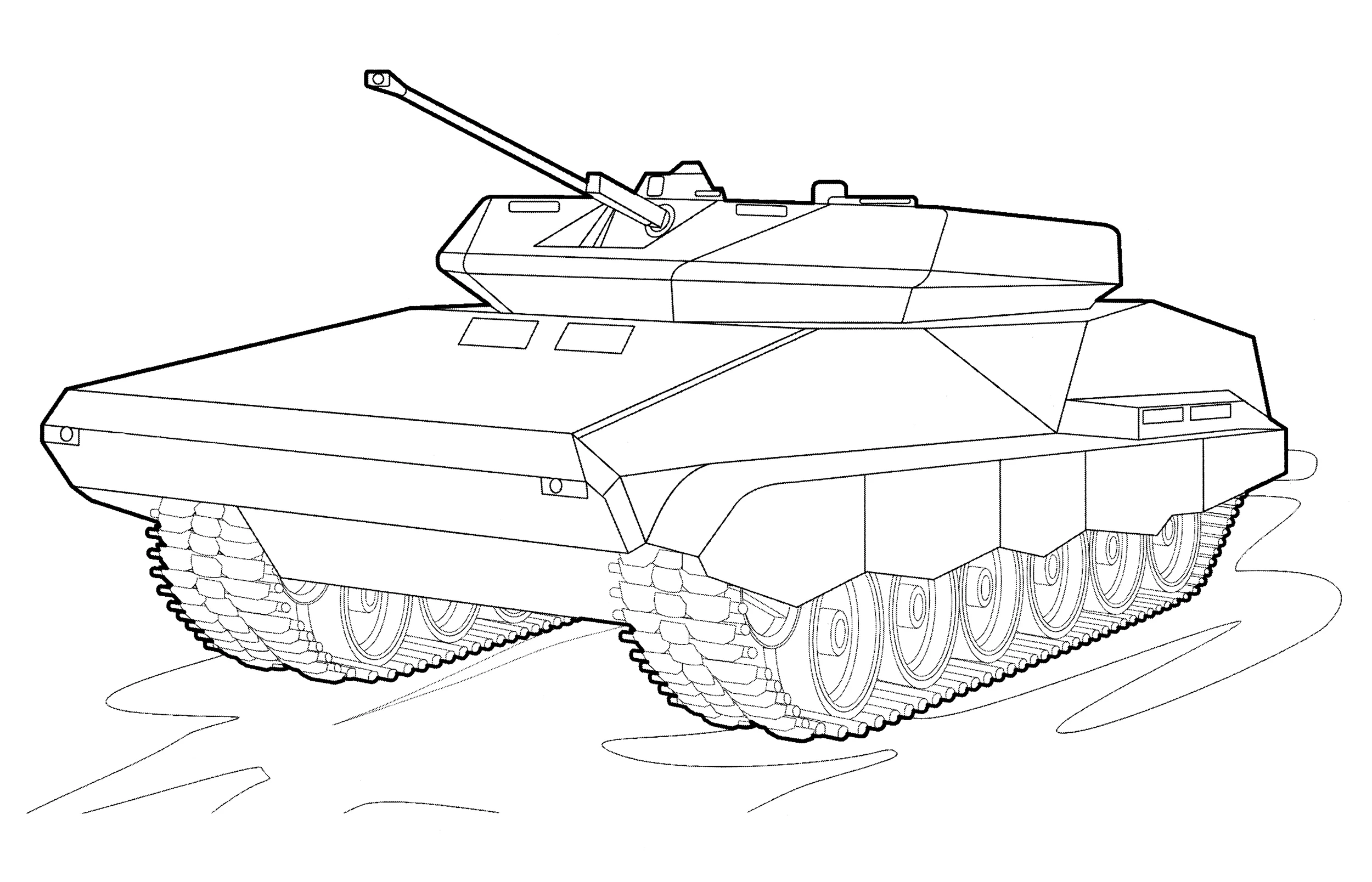 Легкий танк "Сталкер №15035. Раскраски по возрастам и полу. Раскраски для мальчиков (техника).