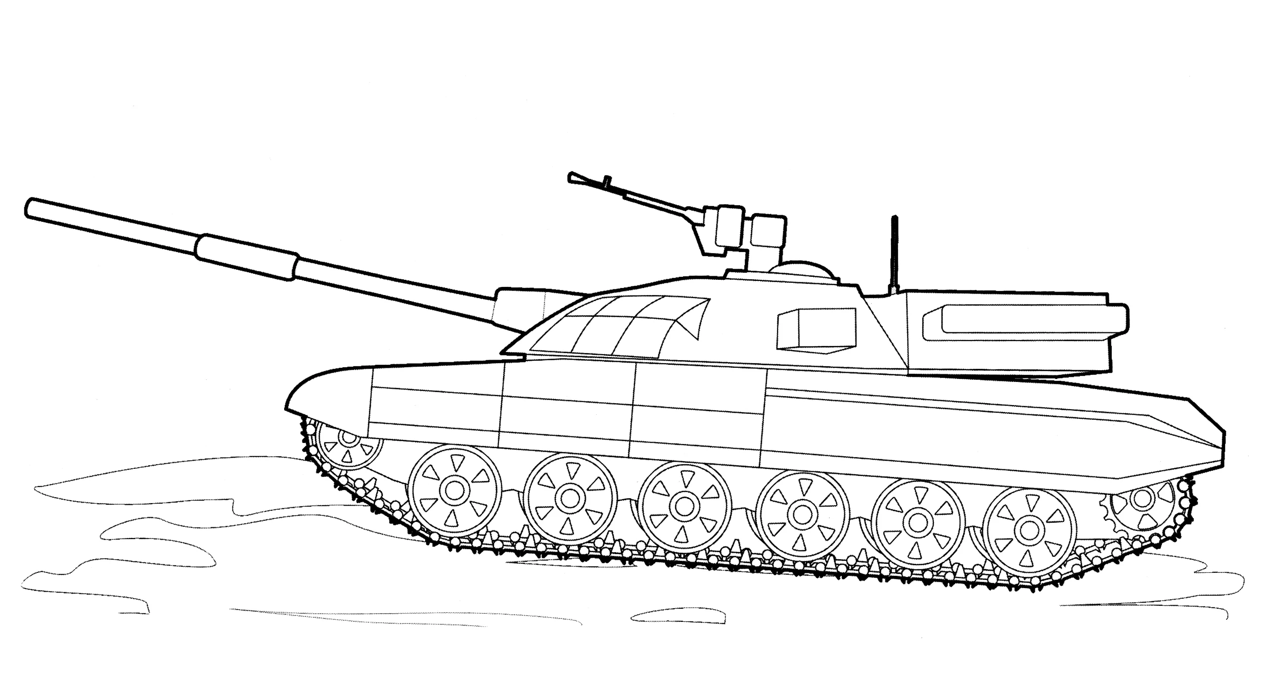 Т-84-120 "Оплот №15036. Раскраски по возрастам и полу. Раскраски для мальчиков (техника).