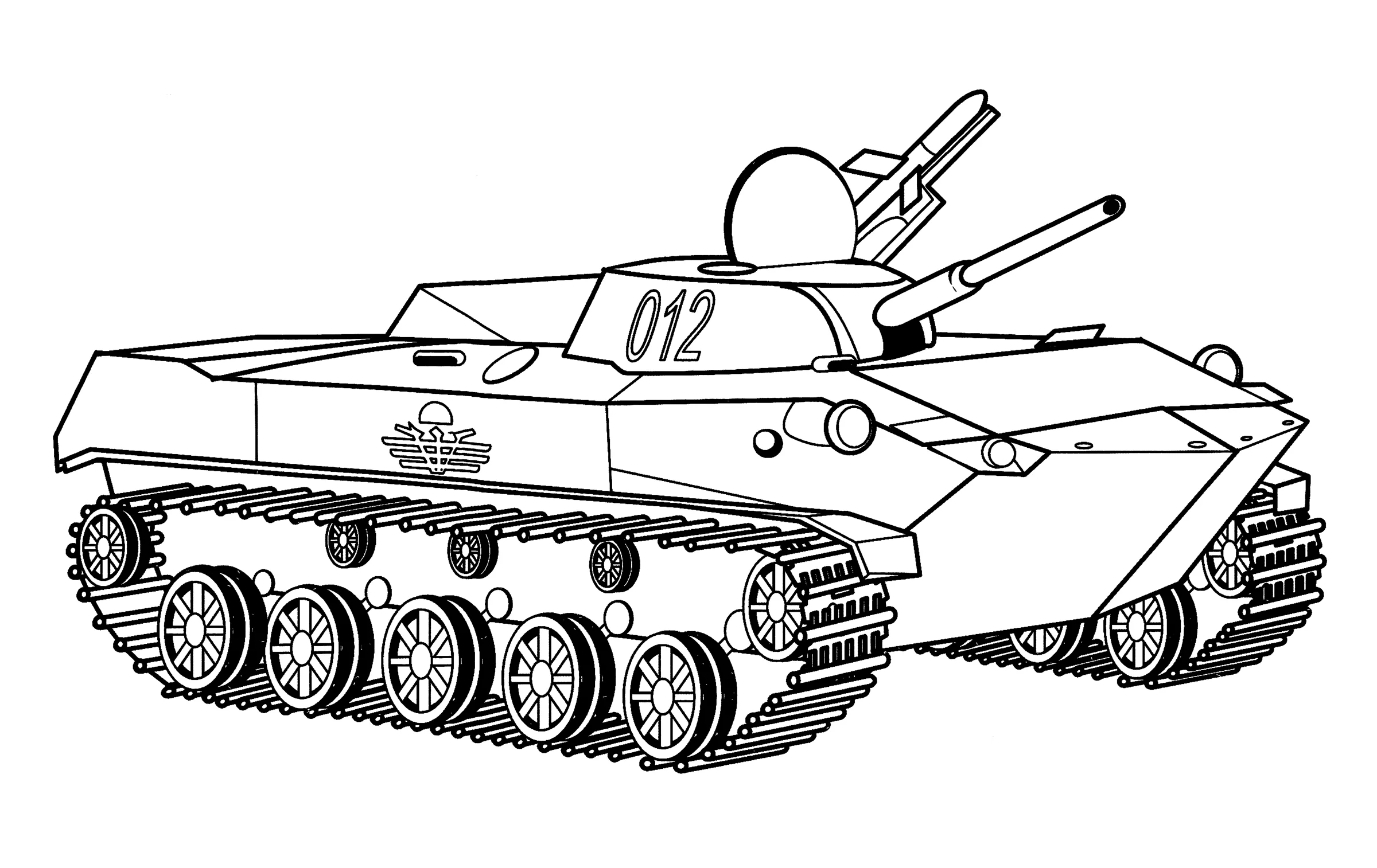 Боевая машина десанта БМД-1 №15045. Раскраски по возрастам и полу. Раскраски для мальчиков (техника).