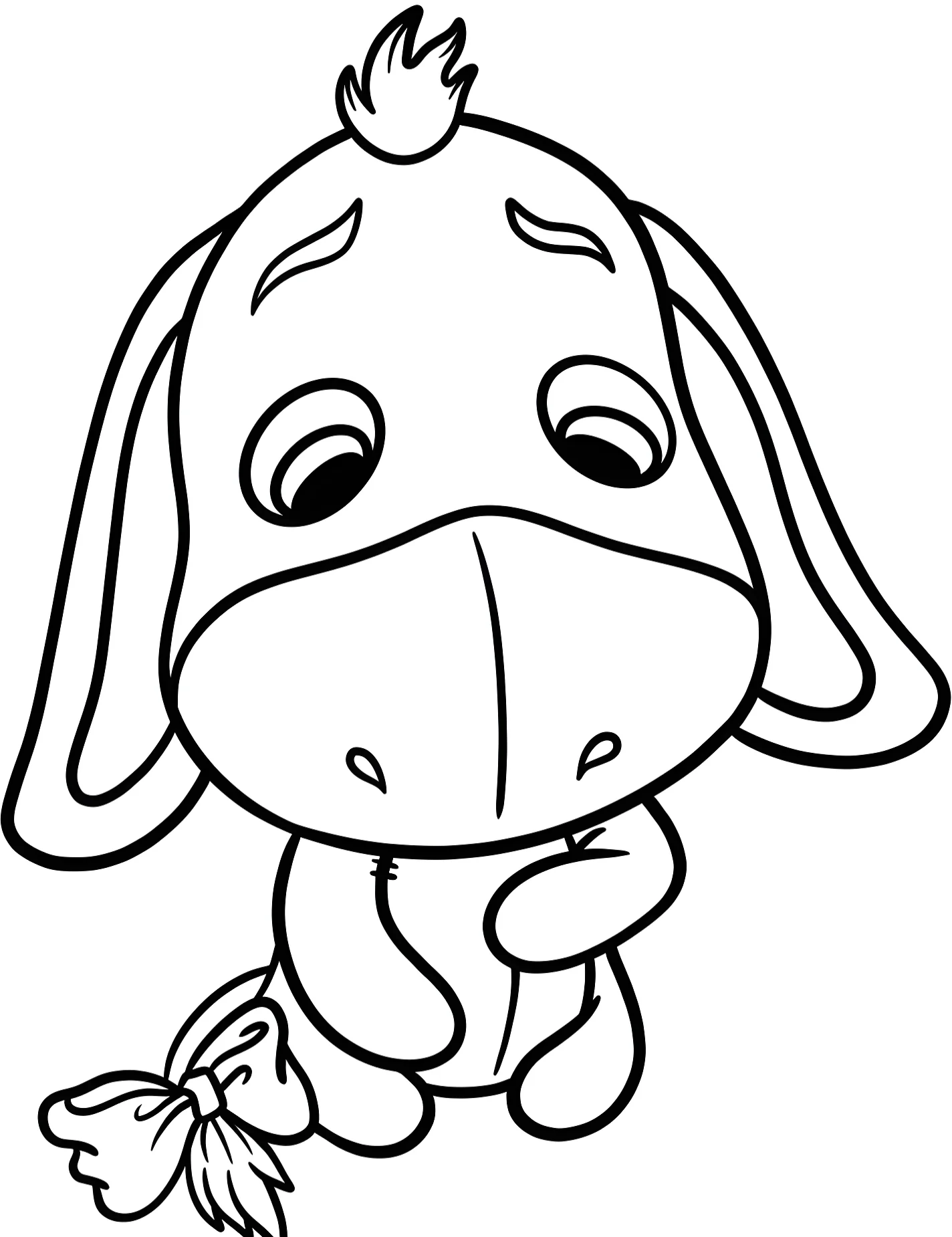 Милый ослик Иа для самых маленьких №8813. Раскраски из мультиков. Иа-Иа (Eeyore).
