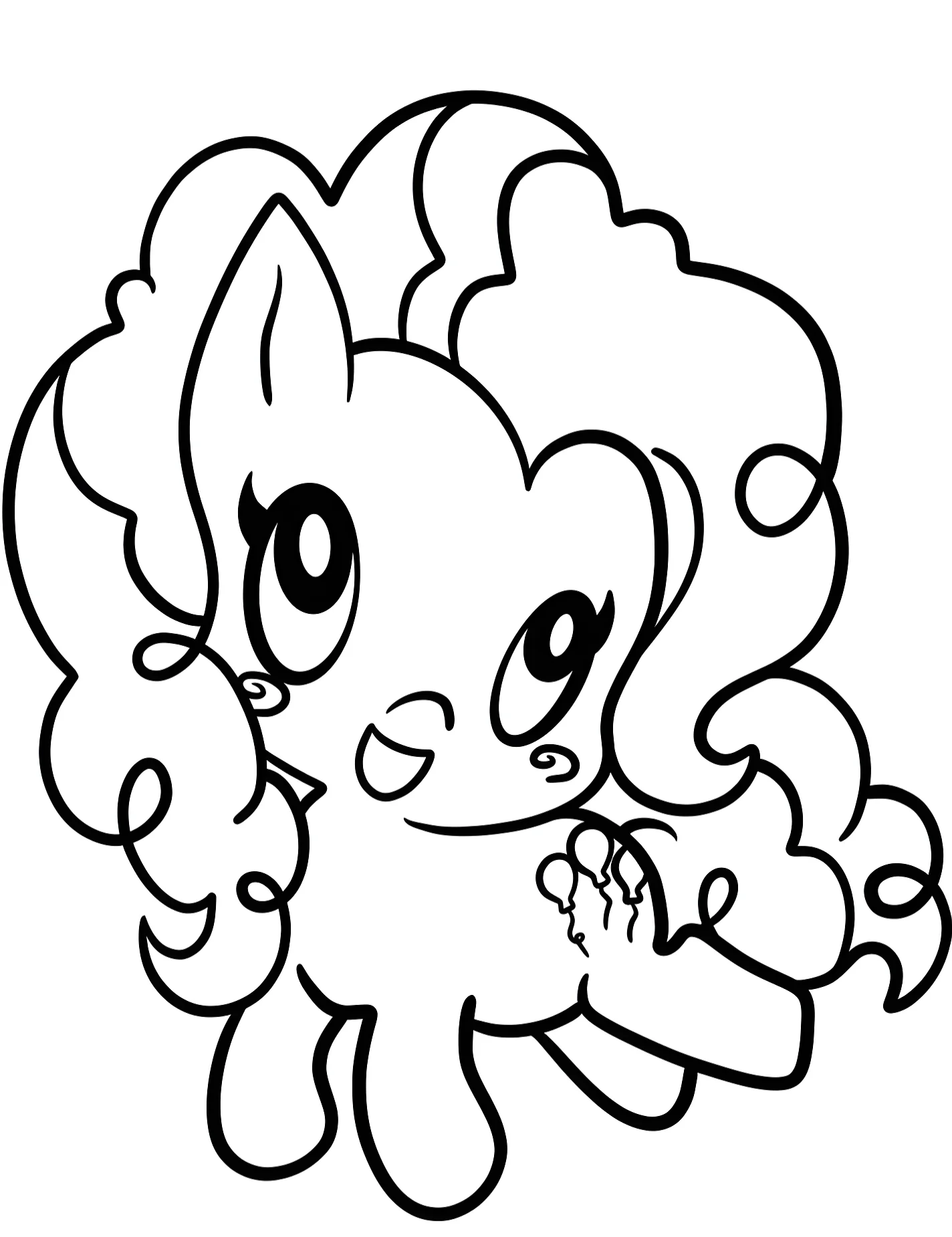 Милая пони Пинк Пи для малышей №9480. Раскраски из мультиков. Пинки Пай (Pinkie Pie).
