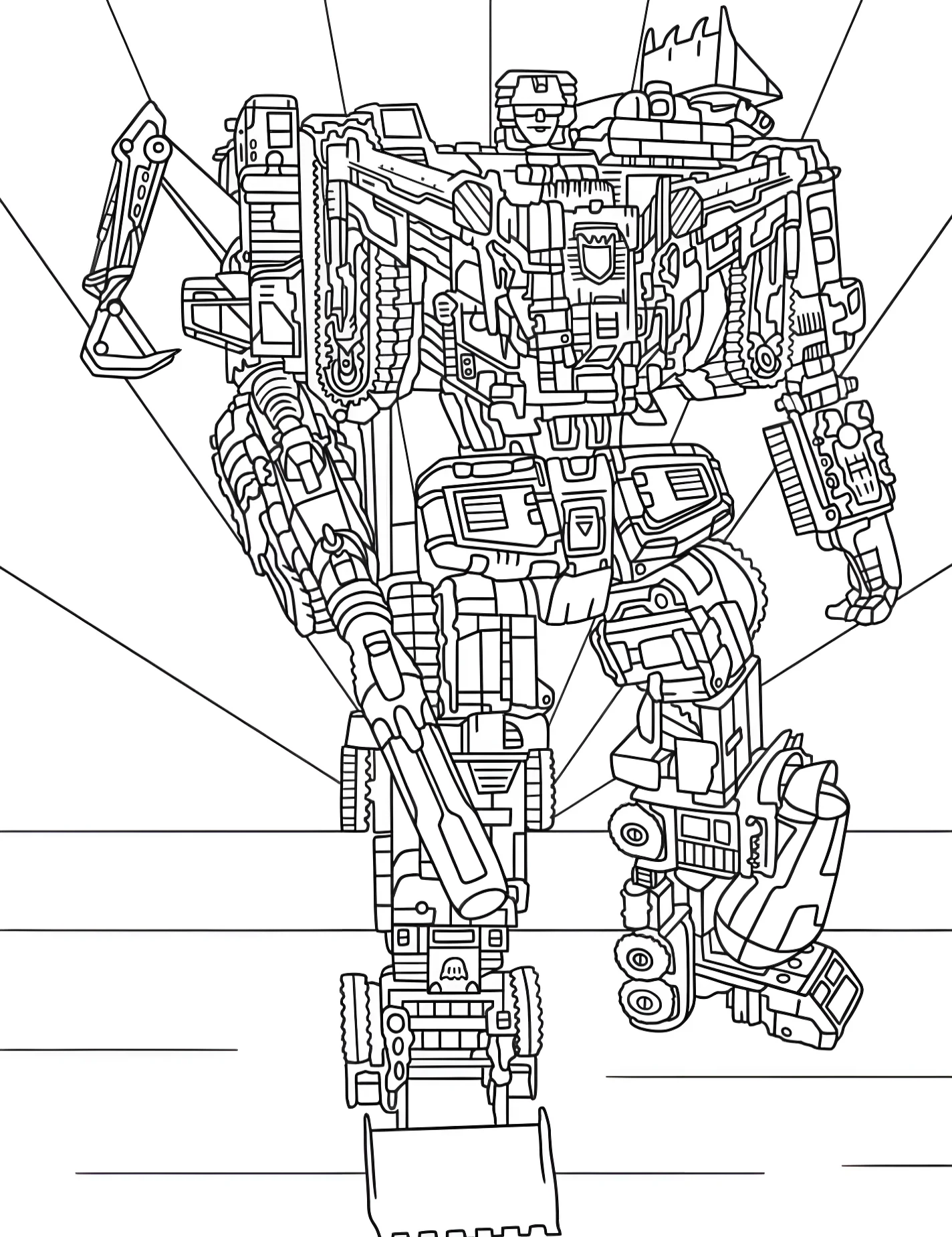 Большой робот для детей №10203. Раскраски из мультиков. Трансформеры (Transformers).