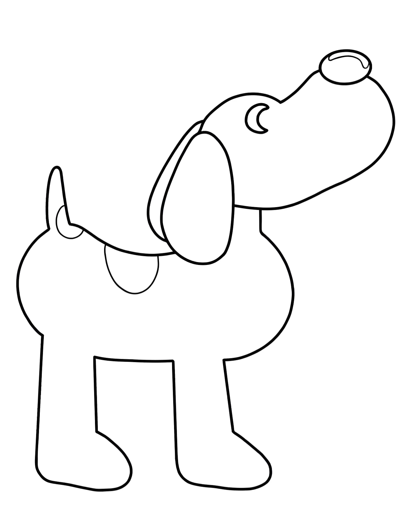 Милый щенок для детей №9524. Раскраски из мультиков. Покойо (Pocoyo).