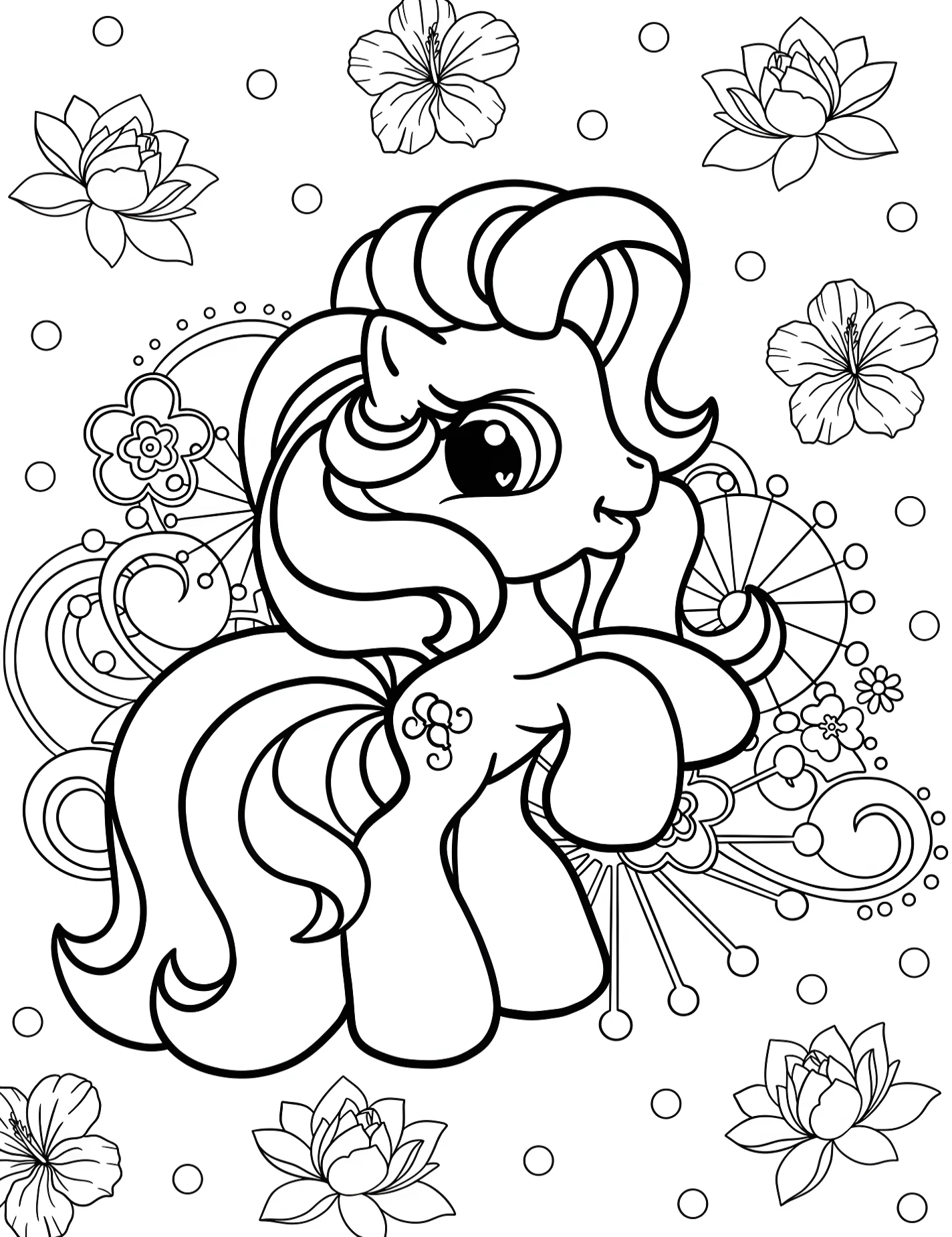 Милая пони Пинки Пай для детей №9482. Раскраски из мультиков. Пинки Пай (Pinkie Pie).