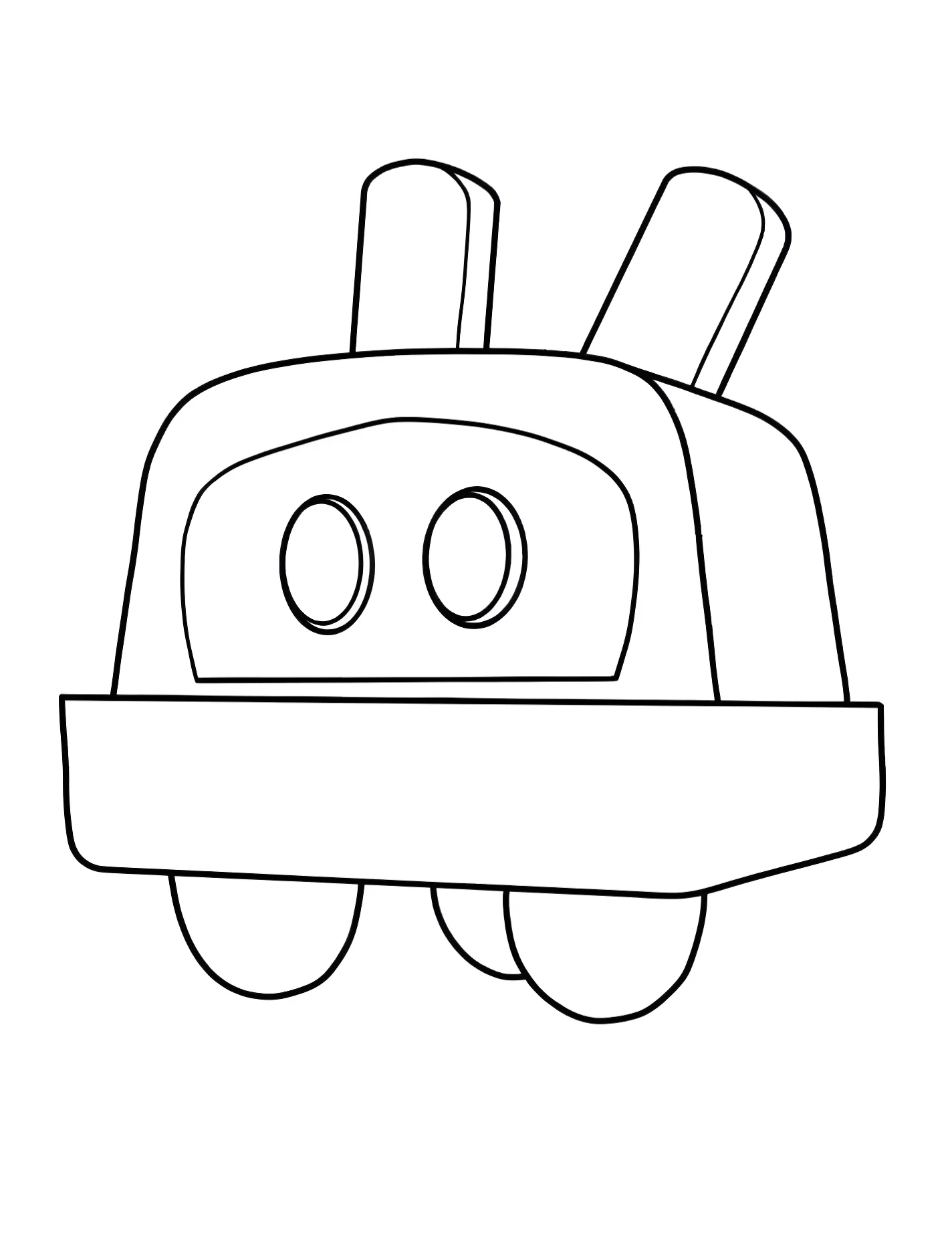 Милый робот-питомец для детей №9538. Раскраски из мультиков. Покойо (Pocoyo).