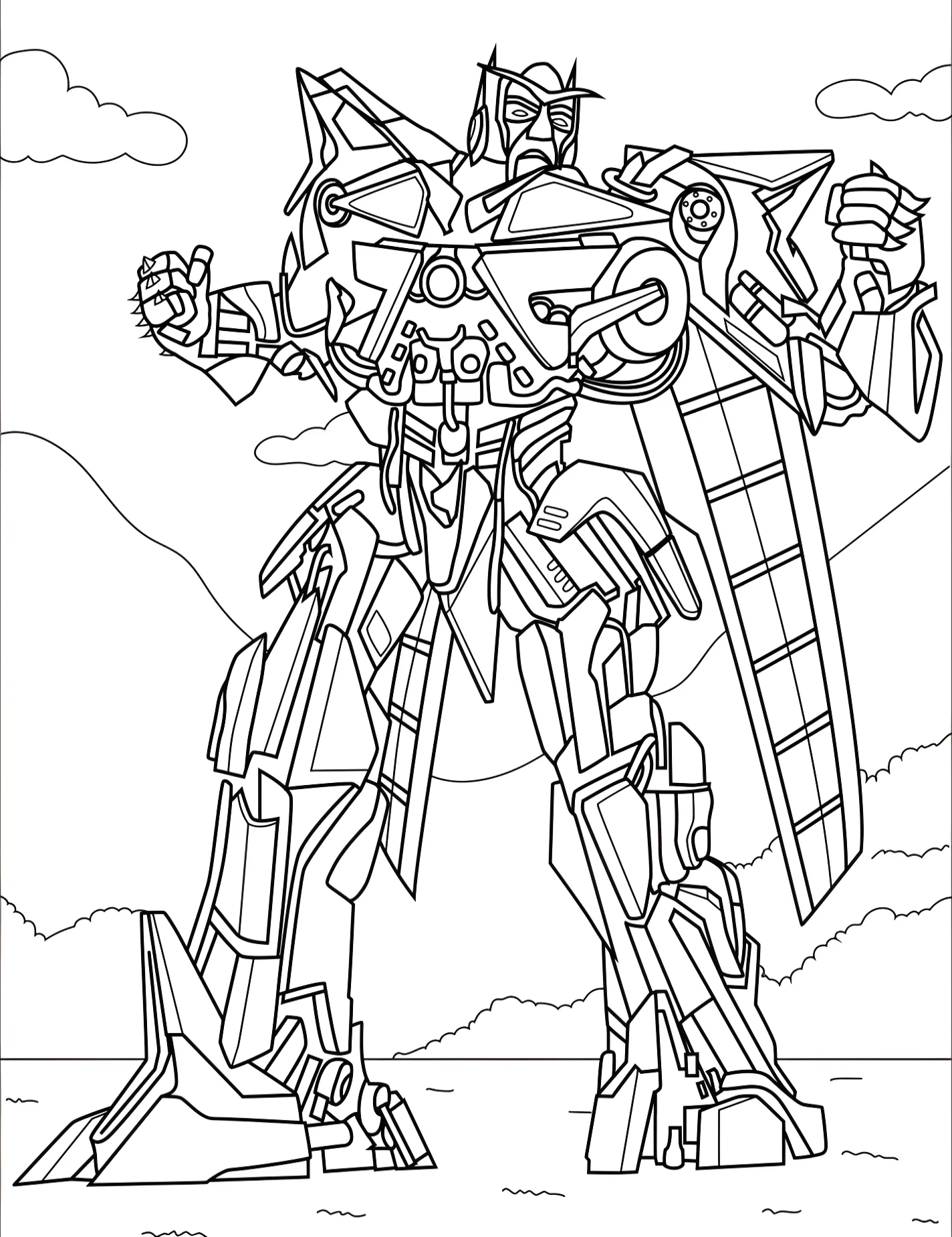 Большой робот для детей №10230. Раскраски из мультиков. Трансформеры (Transformers).