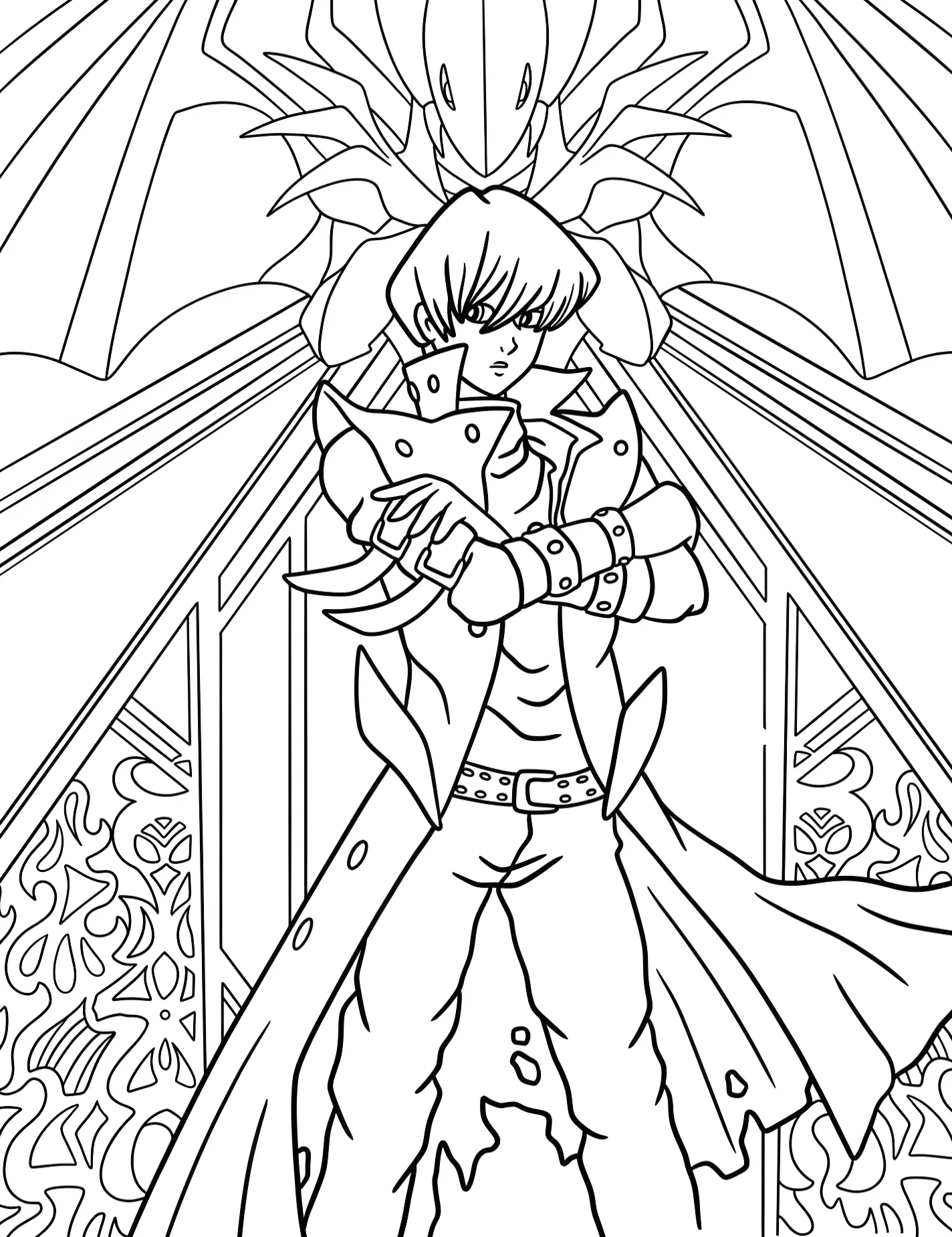 Сетo Каиба для раскрашивания №10349. Раскраски из мультиков. Югио! (Yu-Gi-Oh!).