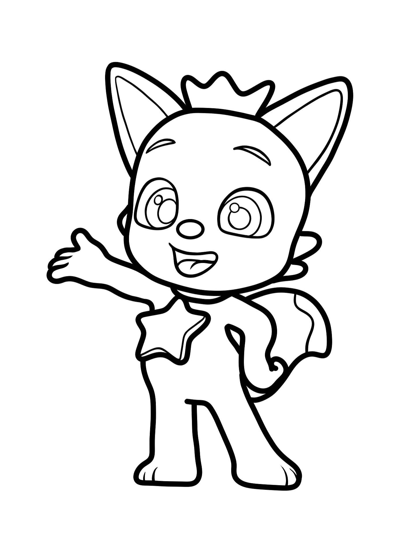 Веселый Pinkfong для детей №9474. Раскраски из мультиков. Пинкфонг (Pinkfong).