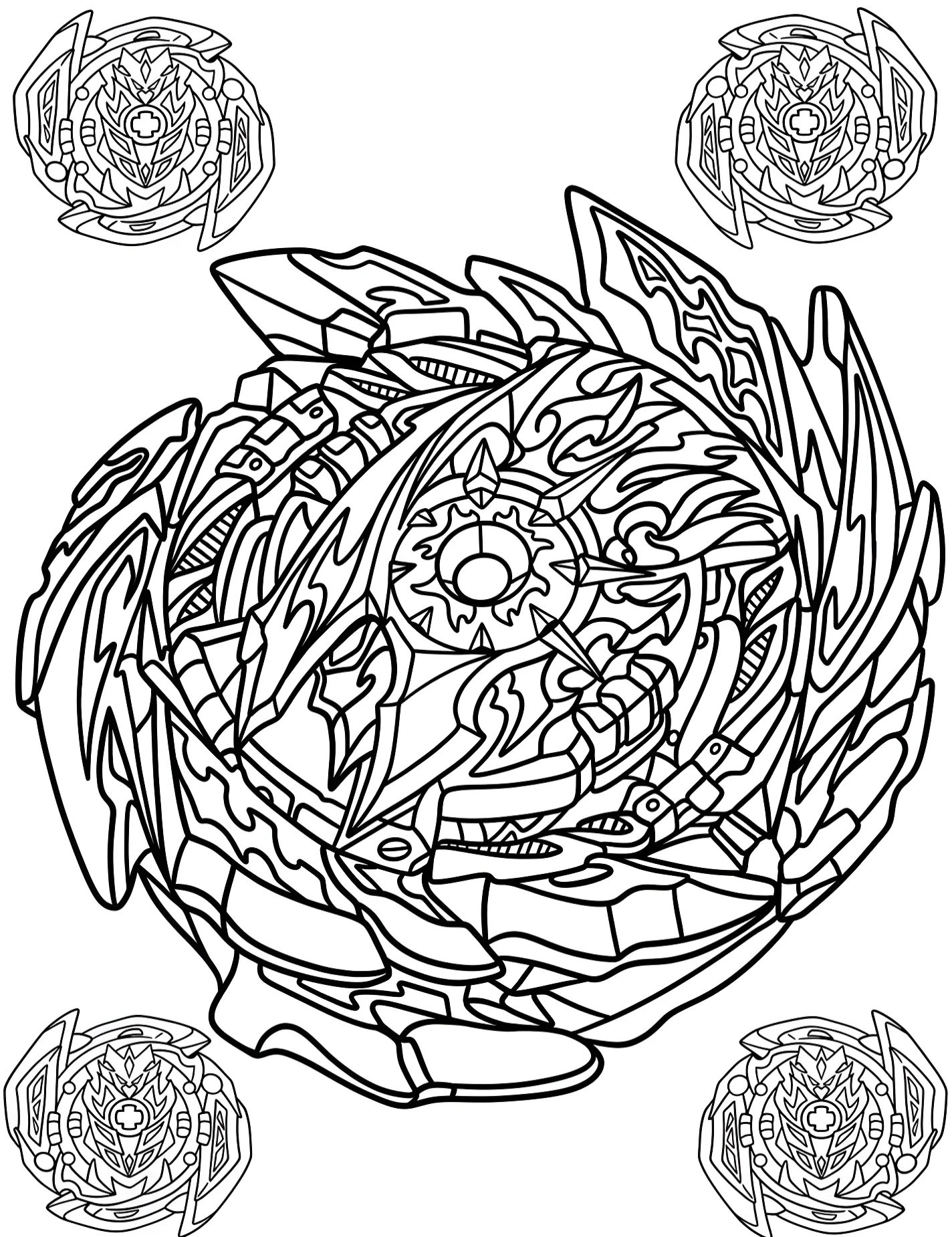 Beyblade Hyperion Xceed для детей №8443. Раскраски из мультиков. Бейблэйд (Beyblade).