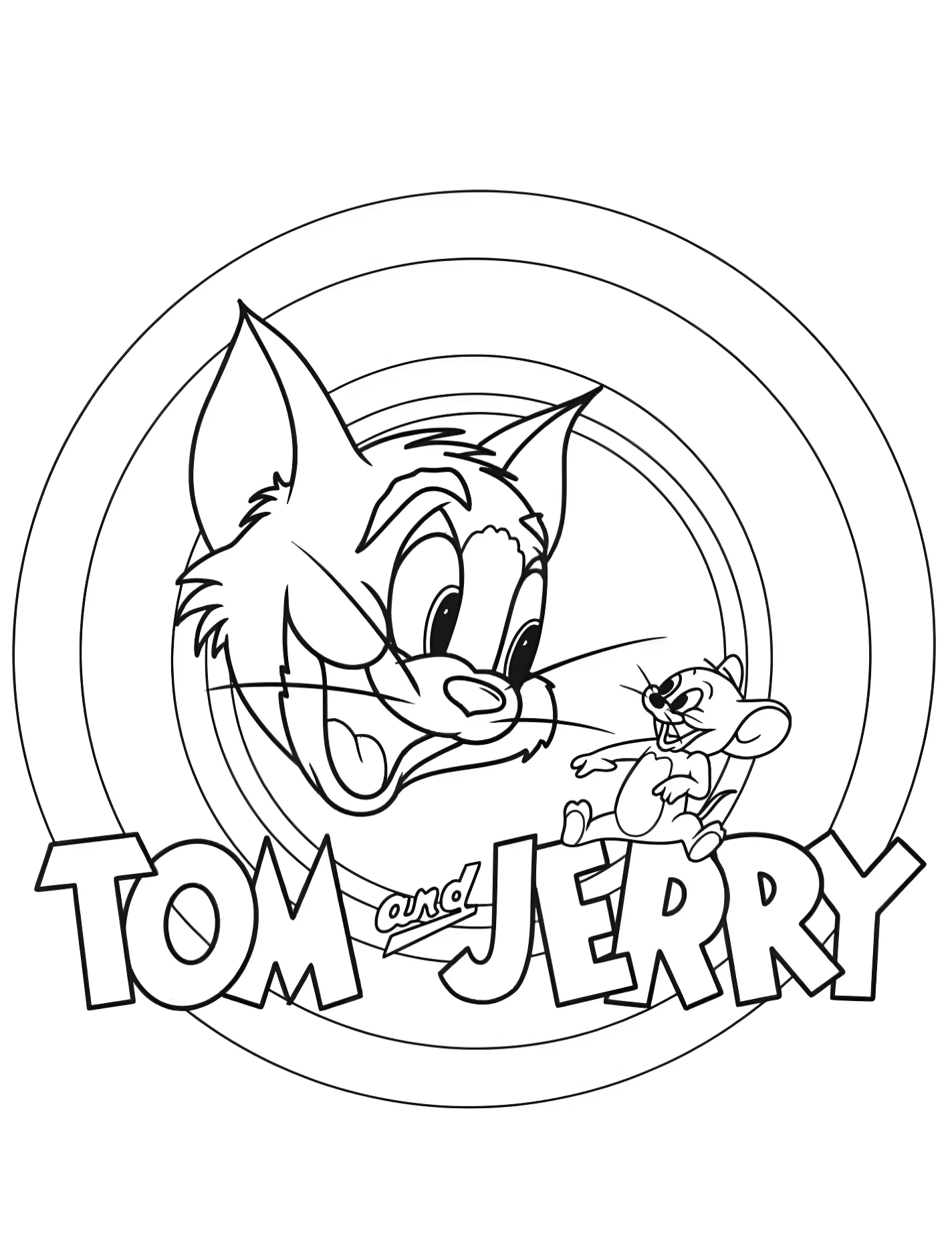 Том и Джерри для детей №10187. Раскраски из мультиков. Том и Джерри (Tom and Jerry).