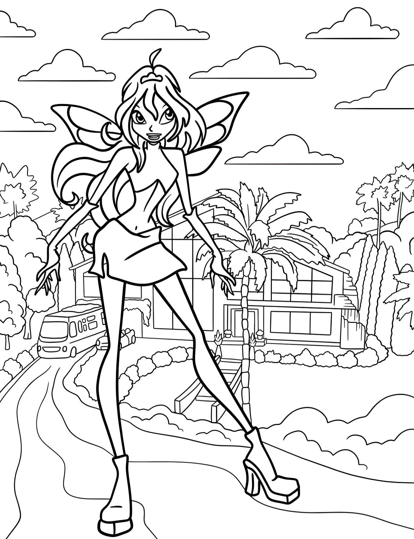Фея Блум для детей №10322. Раскраски из мультиков. Винкс (Winx).
