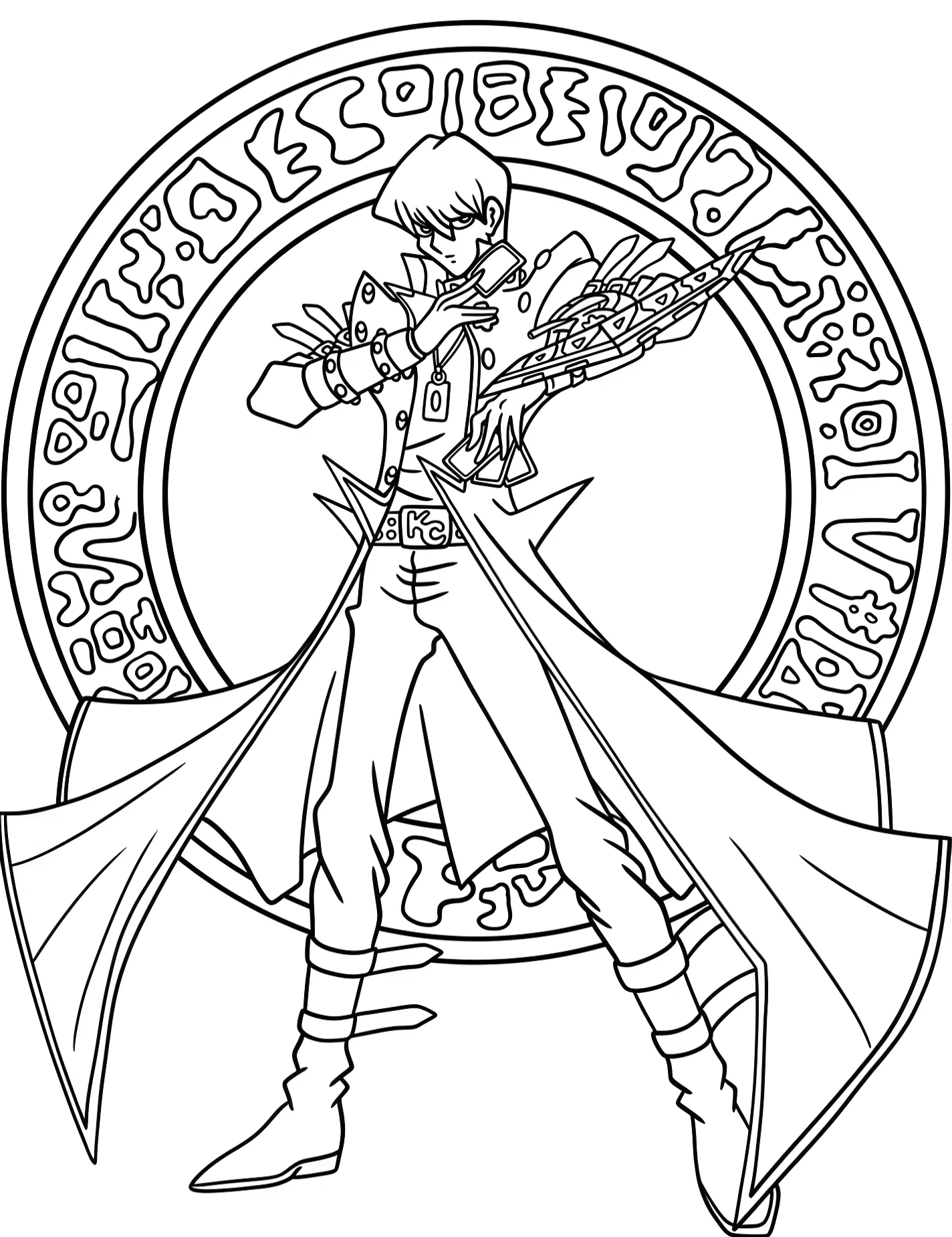 Повелитель монстров для детей №10356. Раскраски из мультиков. Югио! (Yu-Gi-Oh!).