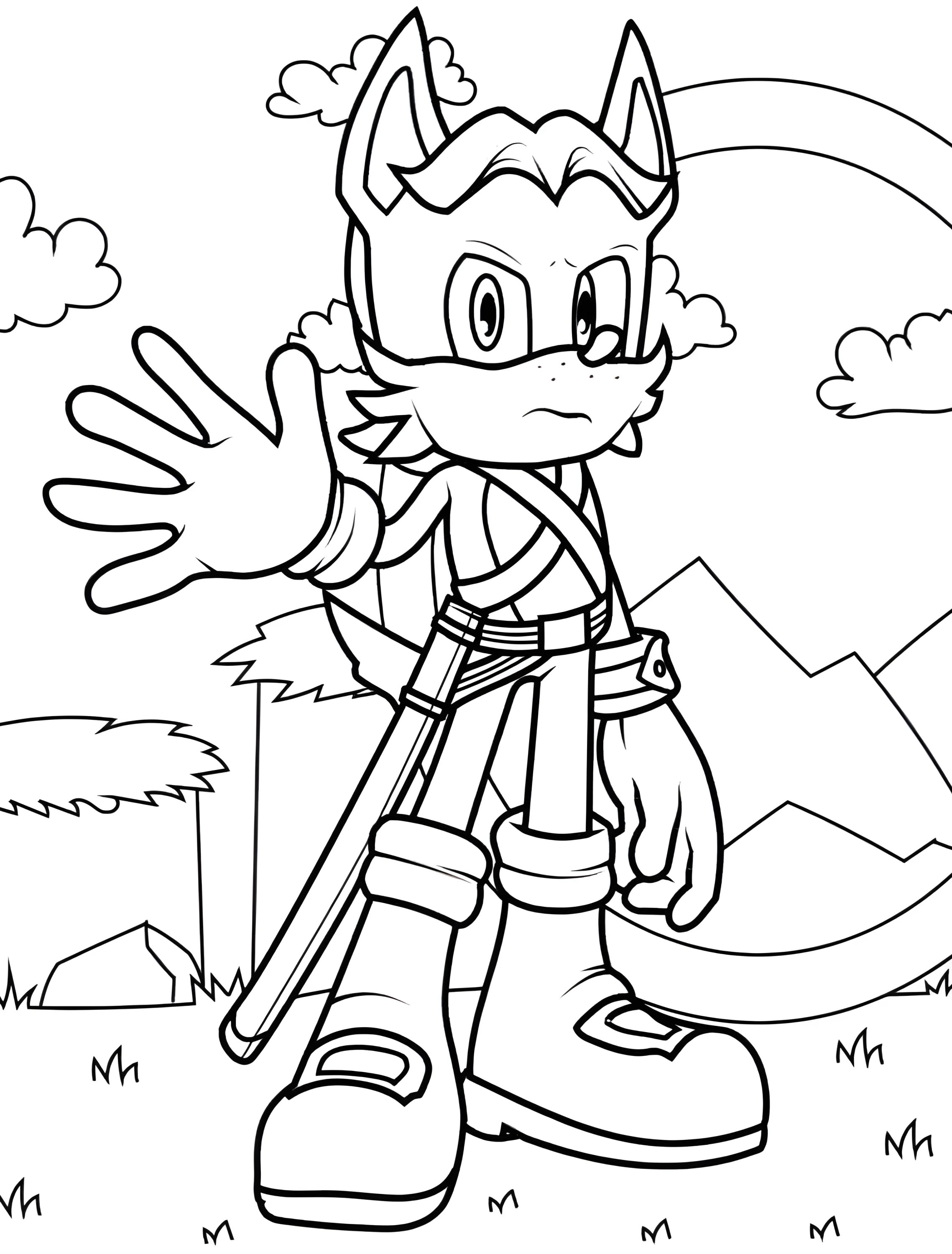 Веселый Антуан для детей №7733. Раскраски из игр. Соник (Sonic).