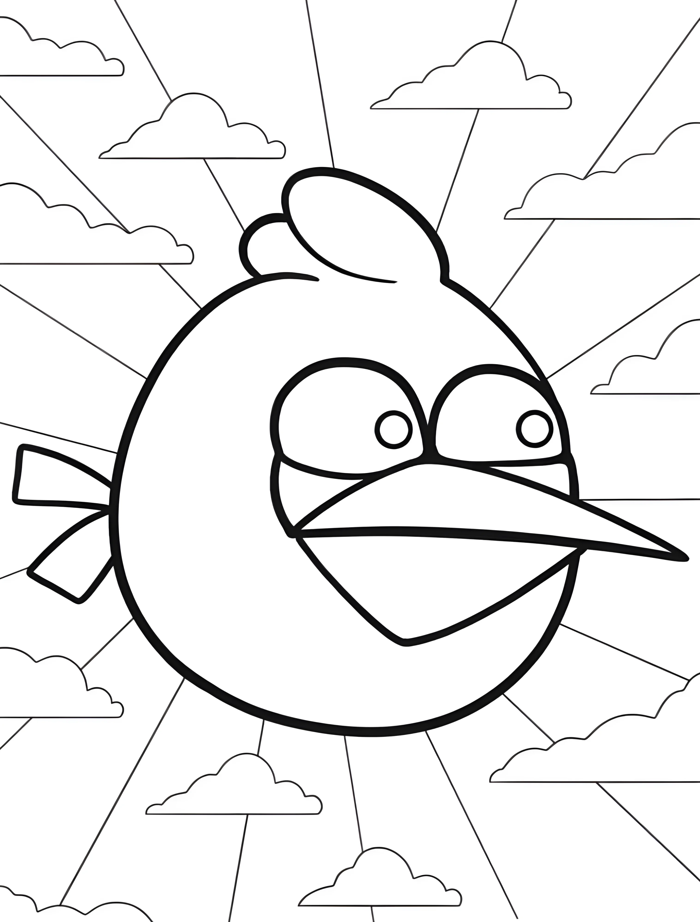 Веселый синий Angry Bird для детей №6006. Раскраски из игр. Злые птички (Angry Birds).