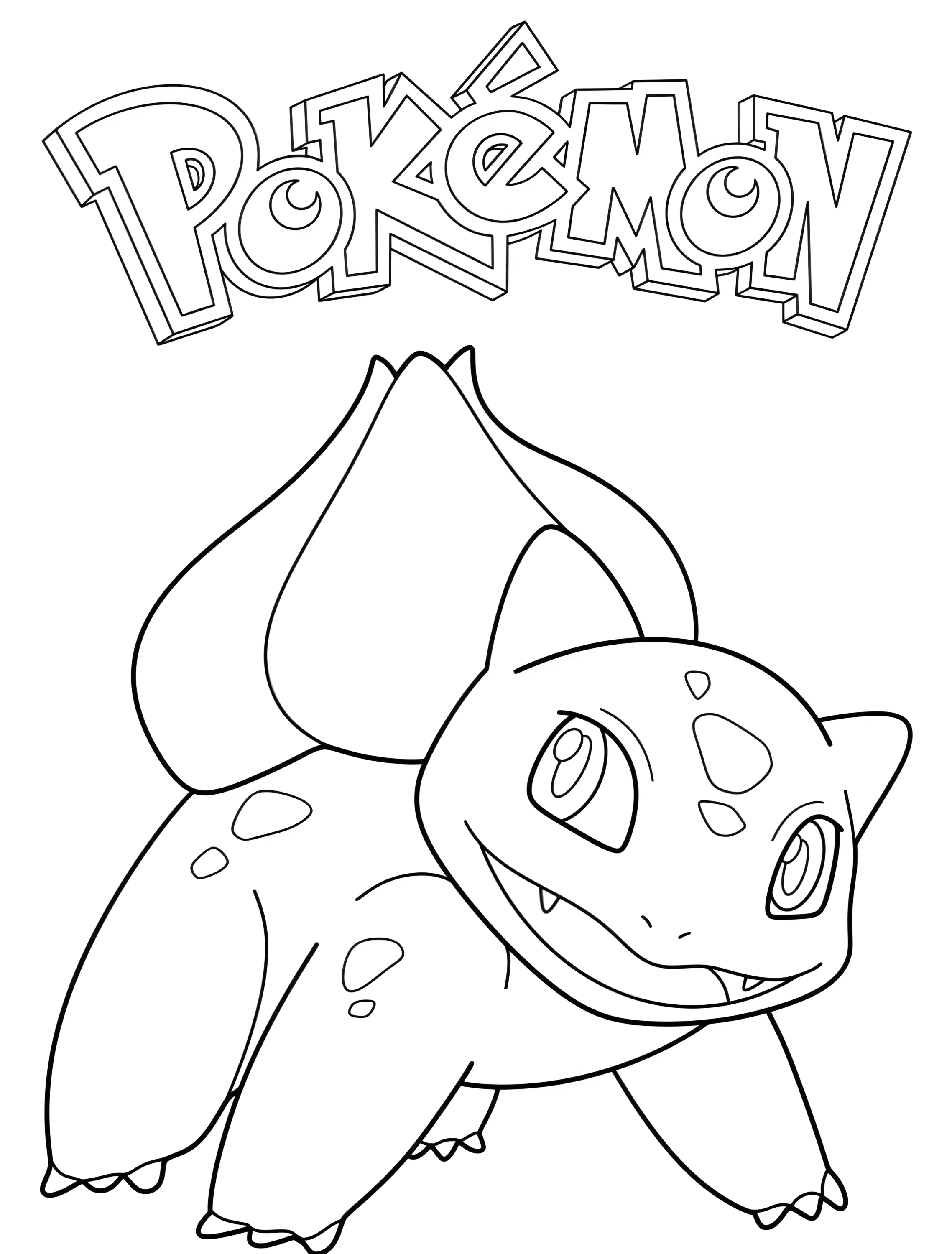 Покемон Бульбазавр для детей №6165. Раскраски из игр. Бульбазавр (Bulbasaur).