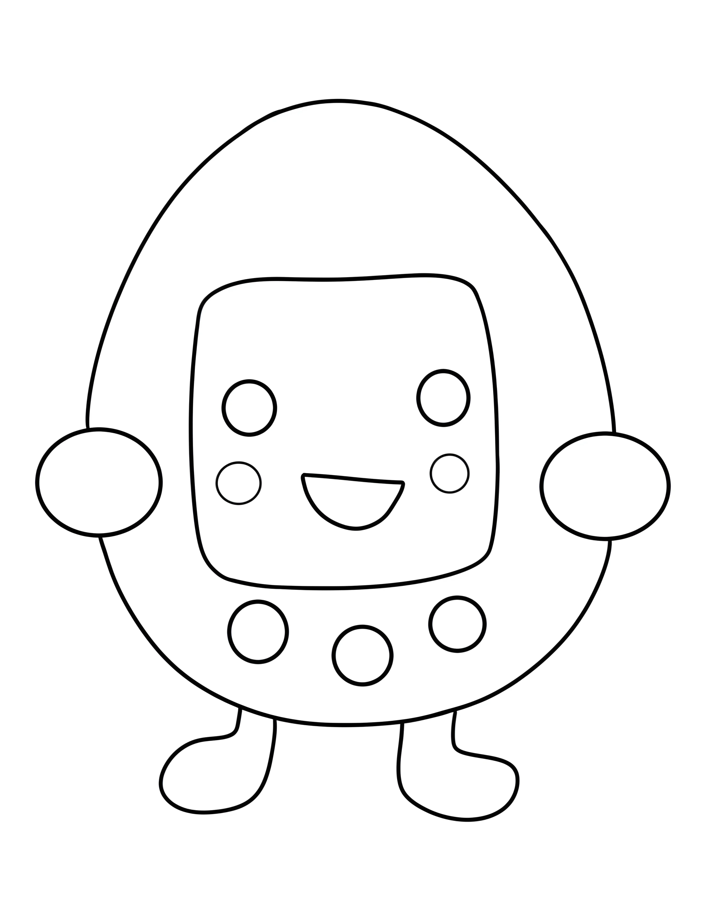 Забавный Тамагочи для детей №8046. Раскраски из игр. Тамагочи (Tamagotchi).