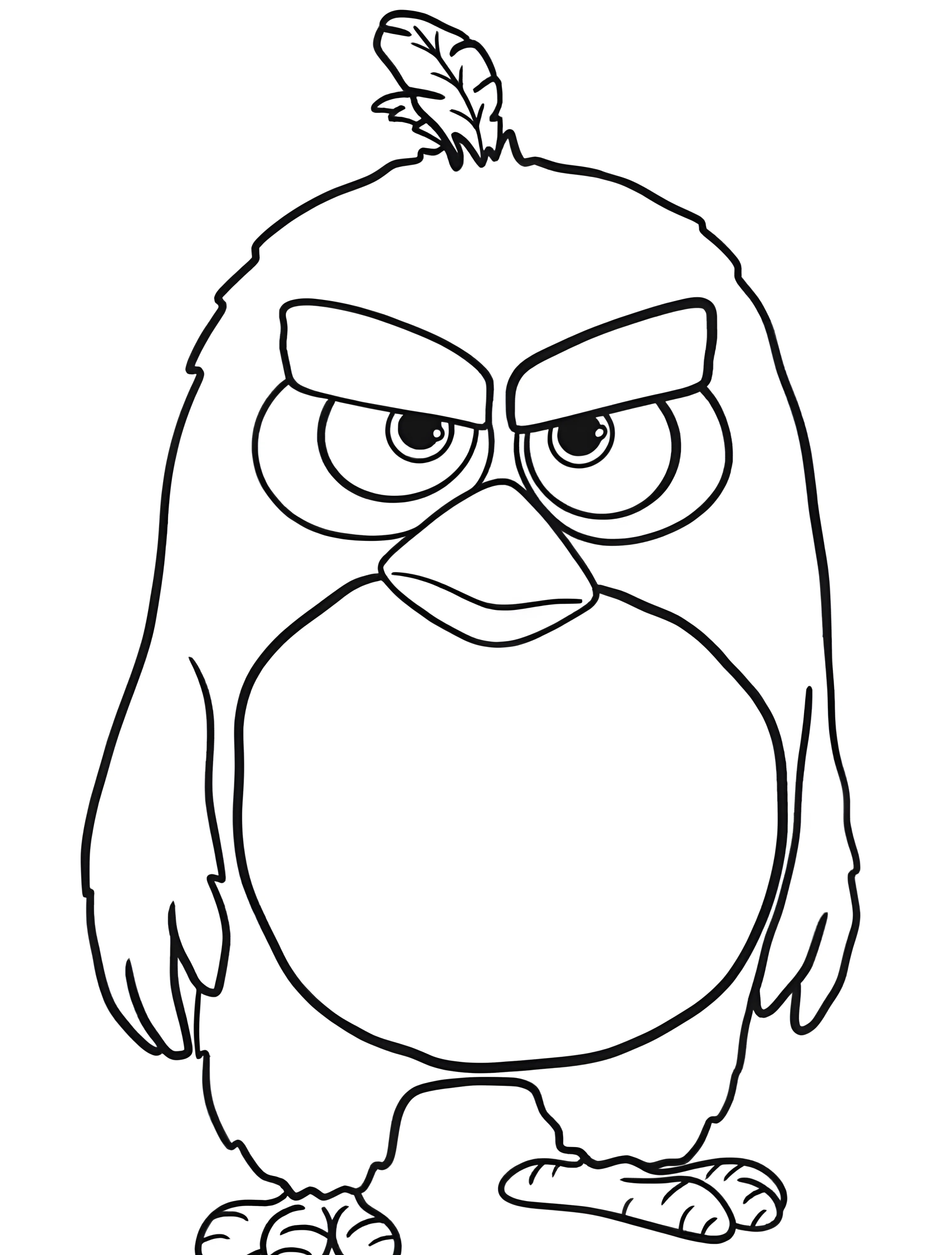 Милый Angry Bird для детей №6012. Раскраски из игр. Злые птички (Angry Birds).