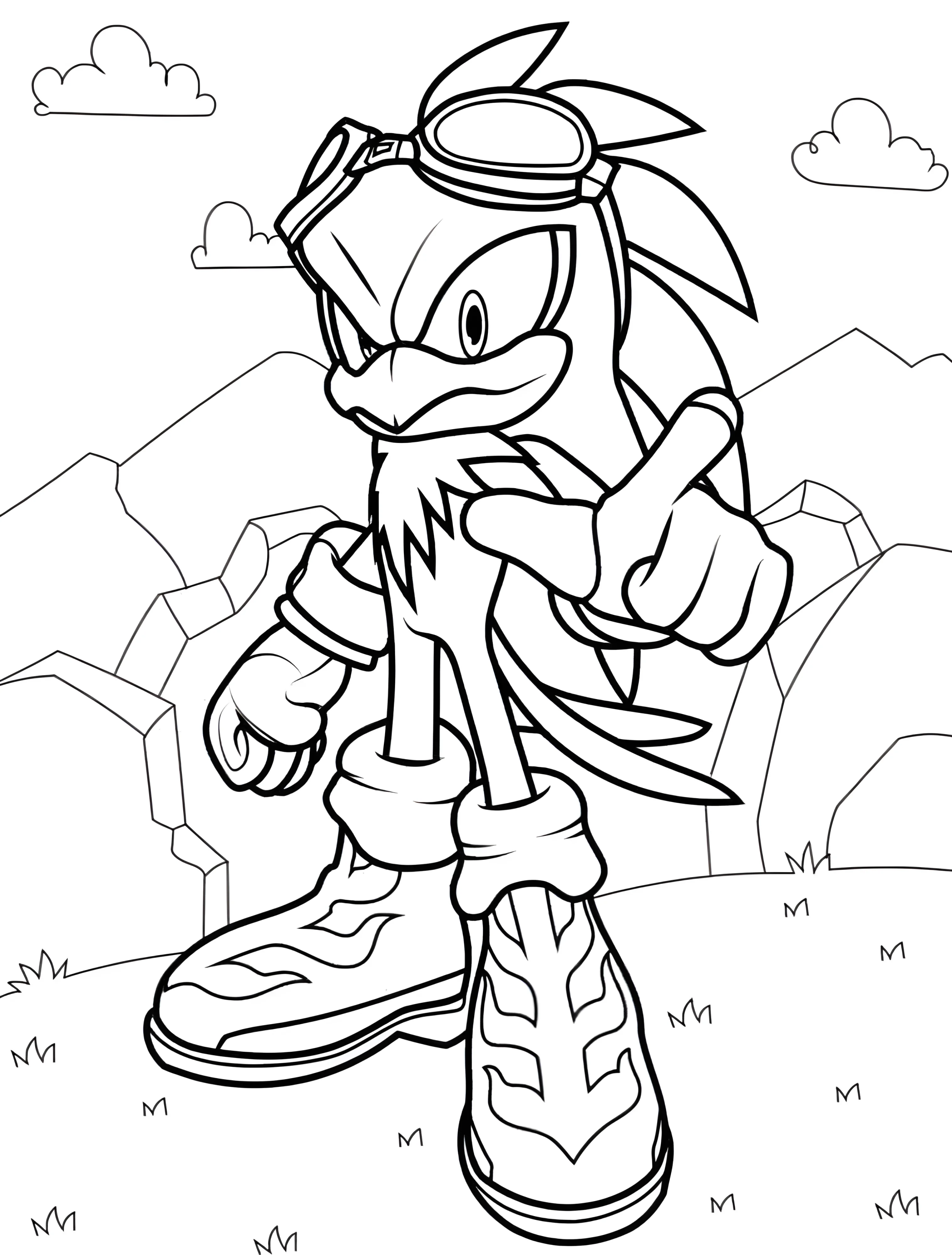Джет Херок для самых маленьких №7746. Раскраски из игр. Соник (Sonic).