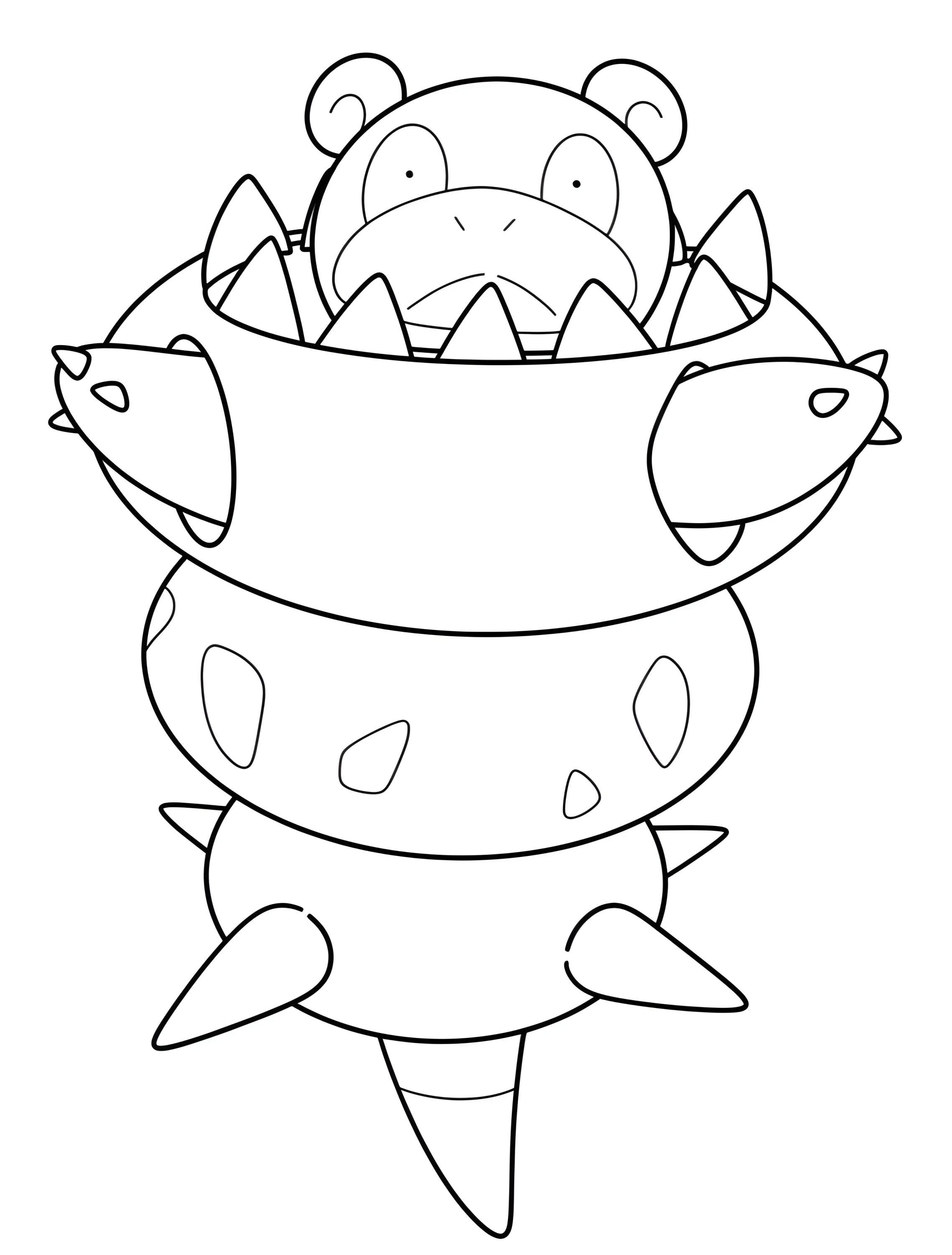 Милый Мега Словбро для малышей №6966. Раскраски из игр. Мега Покемон (Mega Pokemon).