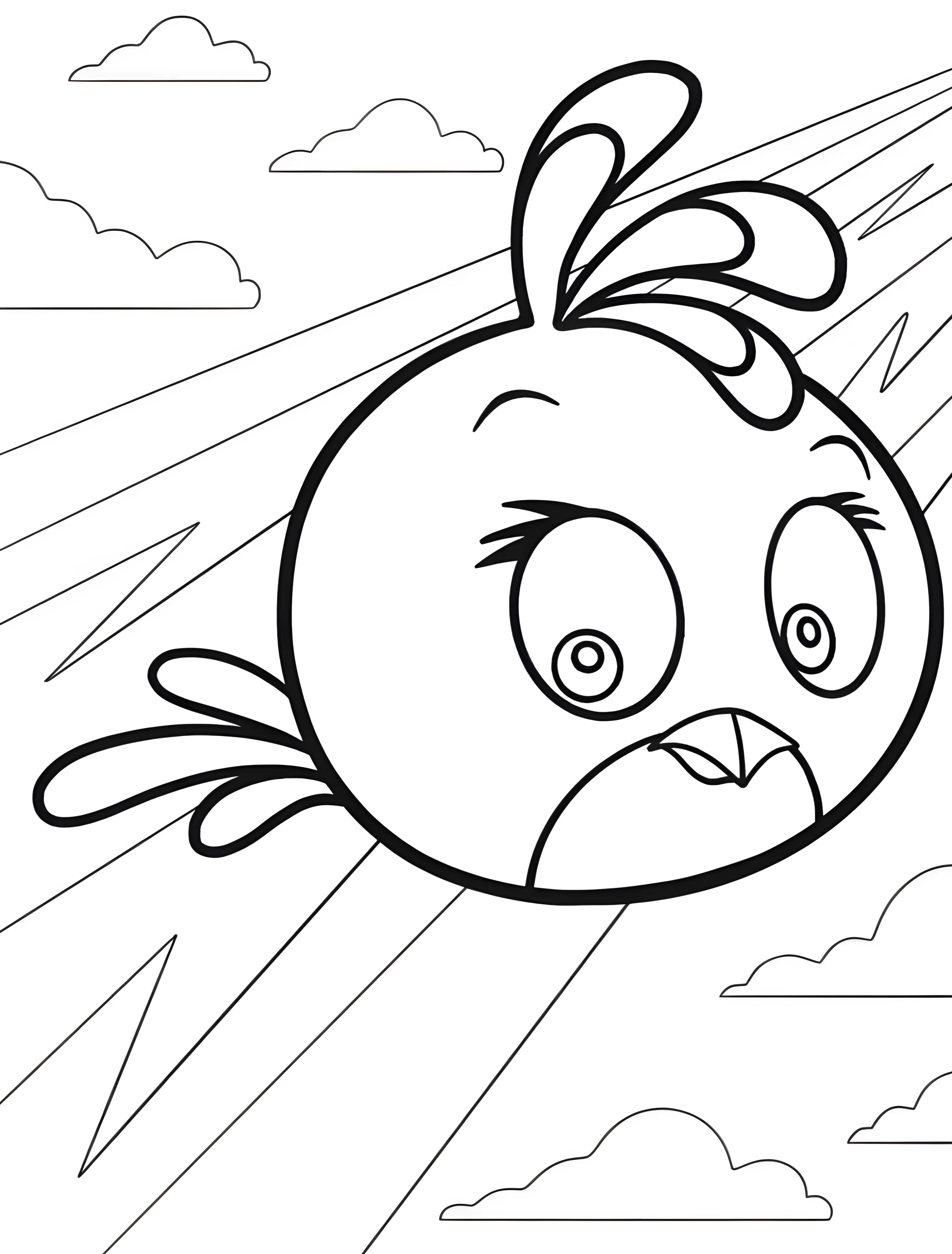 Милая Стелла из Angry Birds для детей №6013. Раскраски из игр. Злые птички (Angry Birds).
