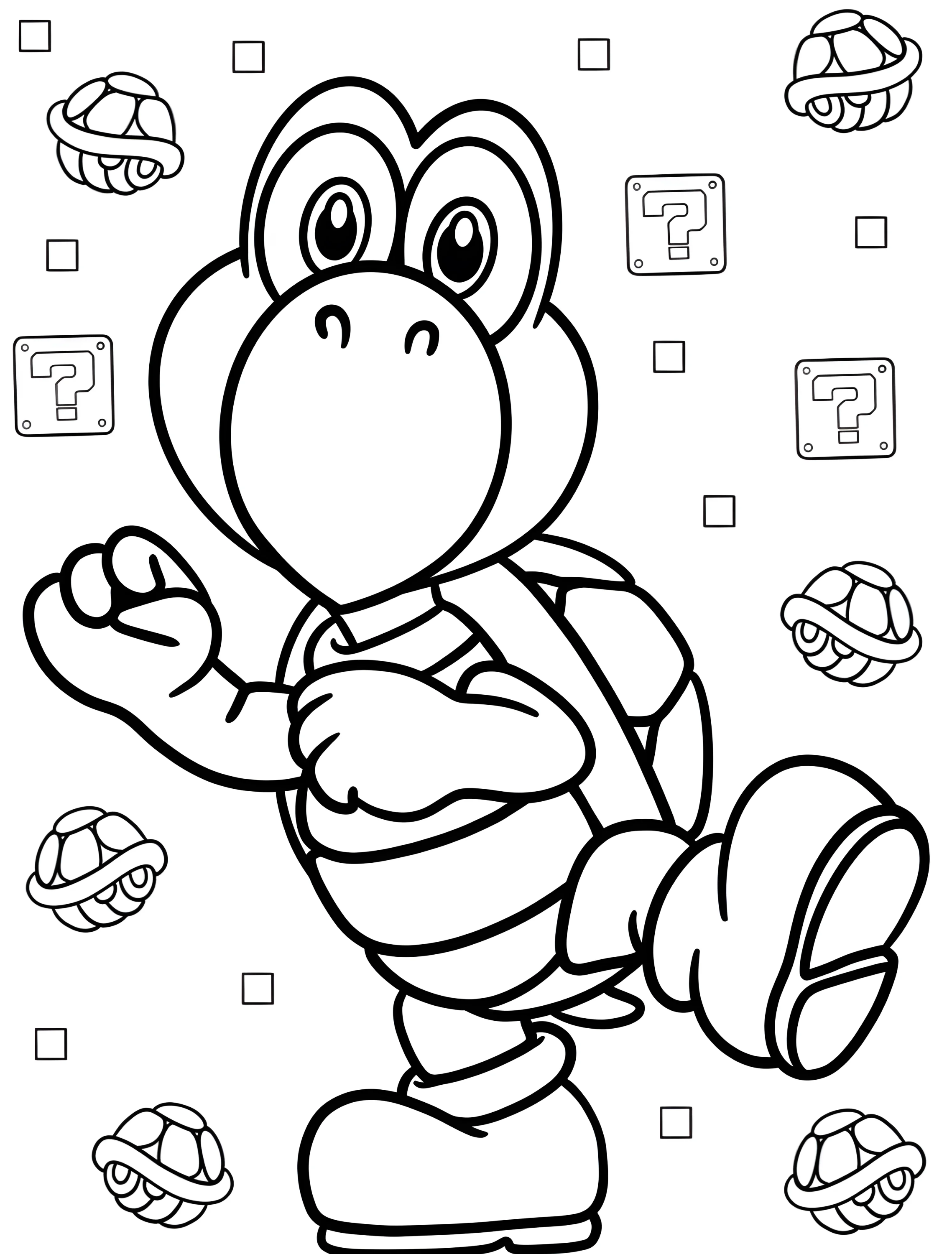 Веселый Купа Трупа для детей №6776. Раскраски из игр. Купа Трупа (Koopa Troopa).