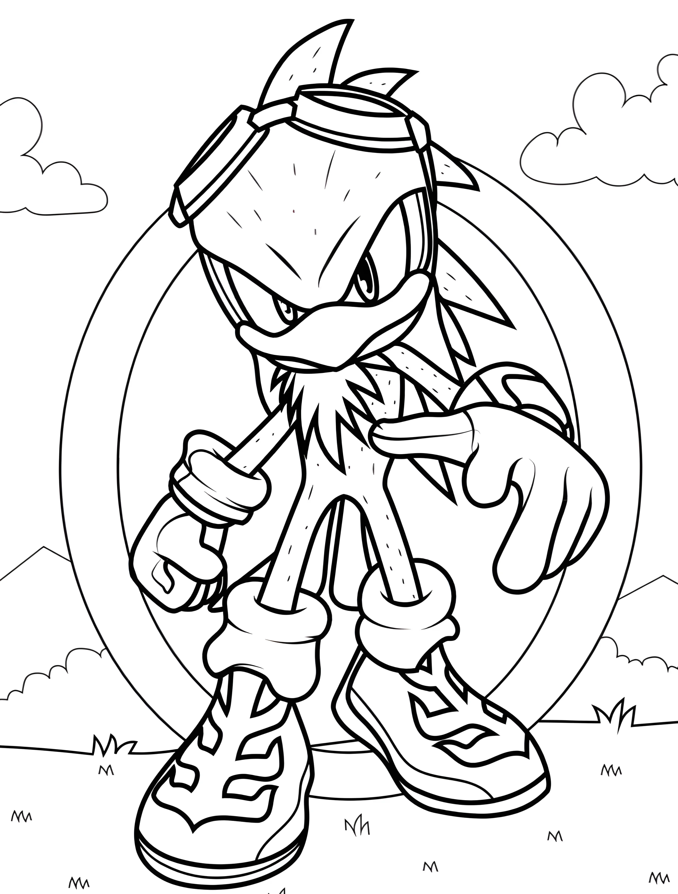 Джет – стильный сокол для детей №7754. Раскраски из игр. Соник (Sonic).