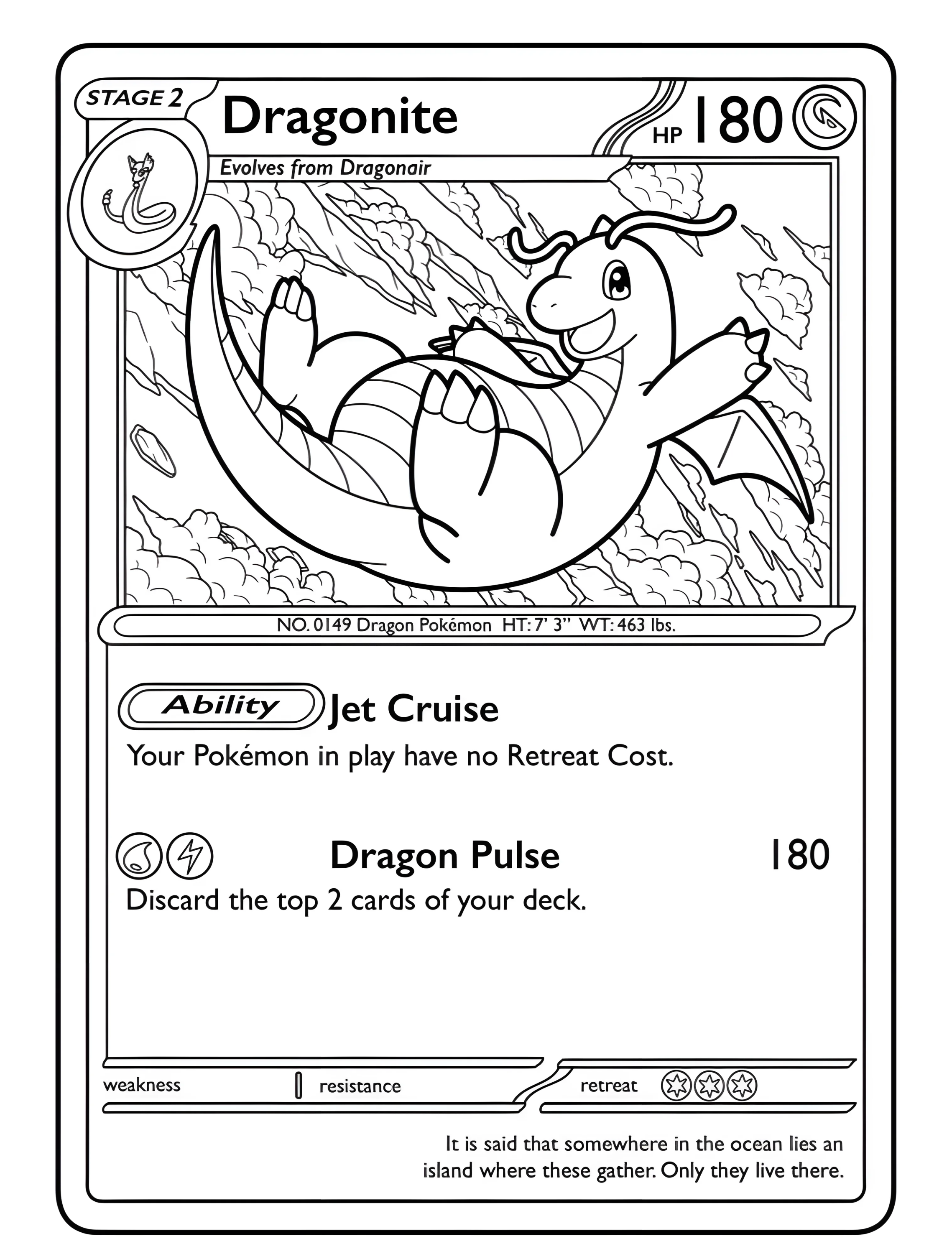 Покемон Драгонит для детей №6309. Раскраски из игр. Драгонайт (Dragonite).