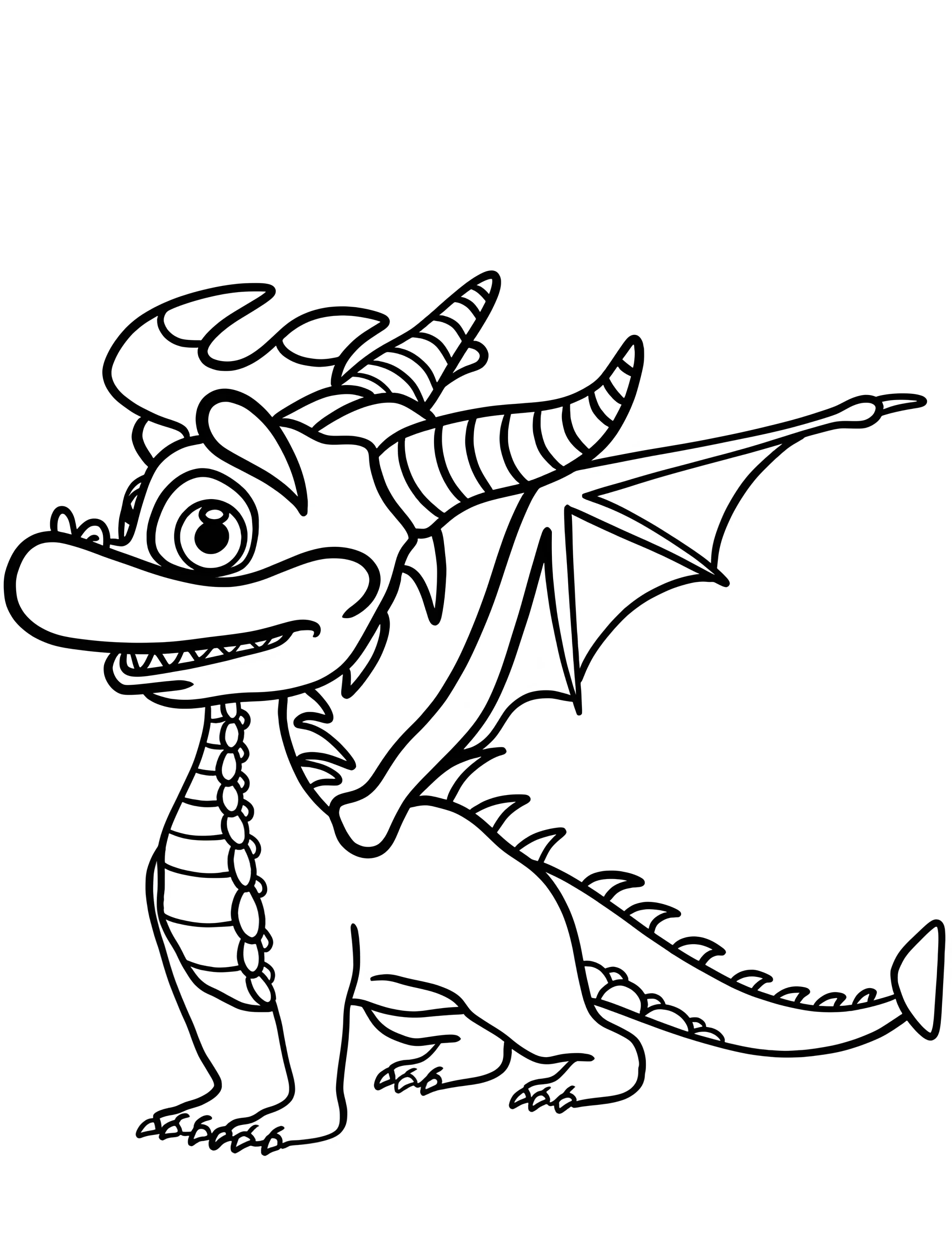 Веселый дракончик Спиро для детей №7848. Раскраски из игр. Спайро (Spyro).