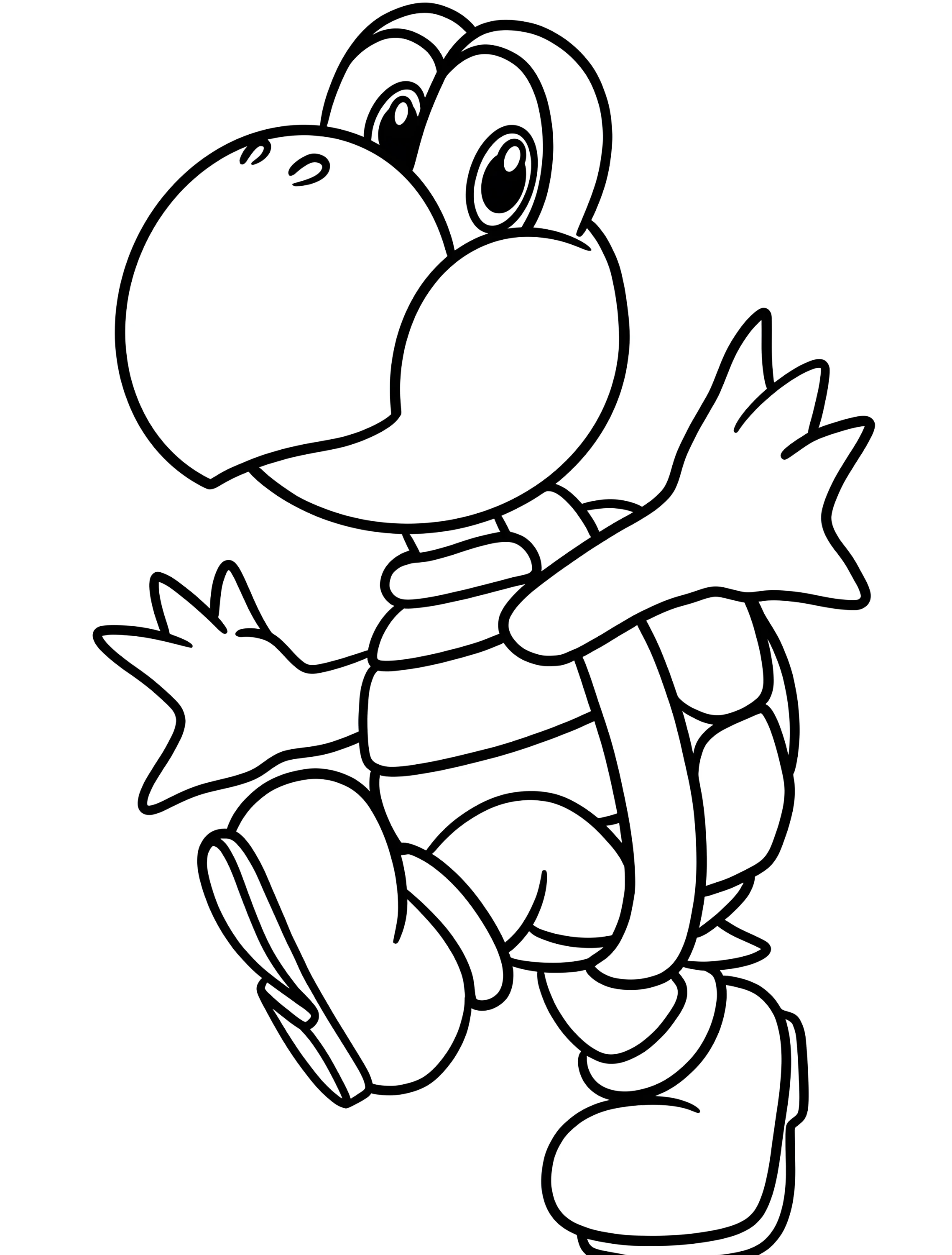 Забавный черепашок Купа для детей №6777. Раскраски из игр. Купа Трупа (Koopa Troopa).