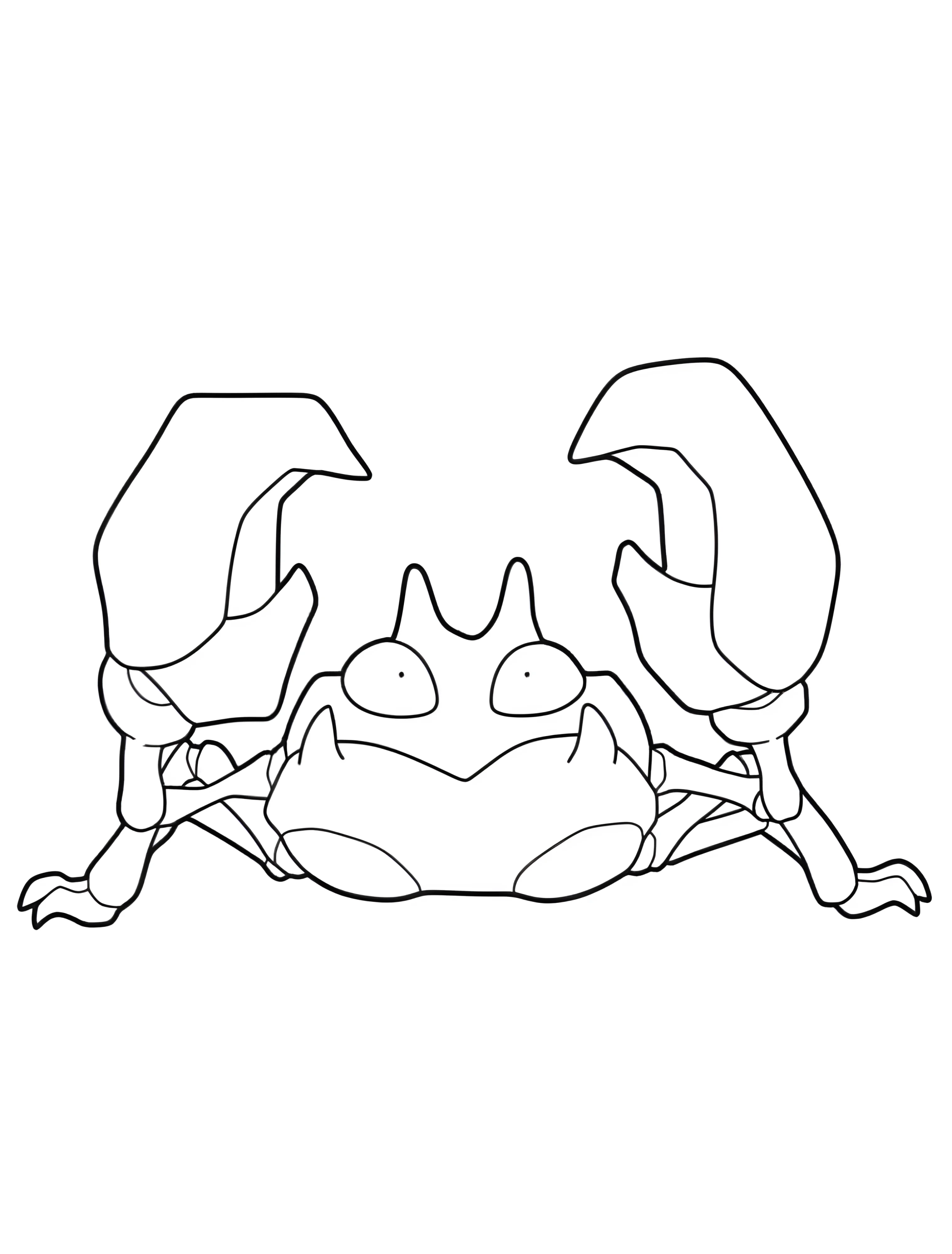Забавный краб для малышей №7366. Раскраски из игр. Покемон (Pokemon).