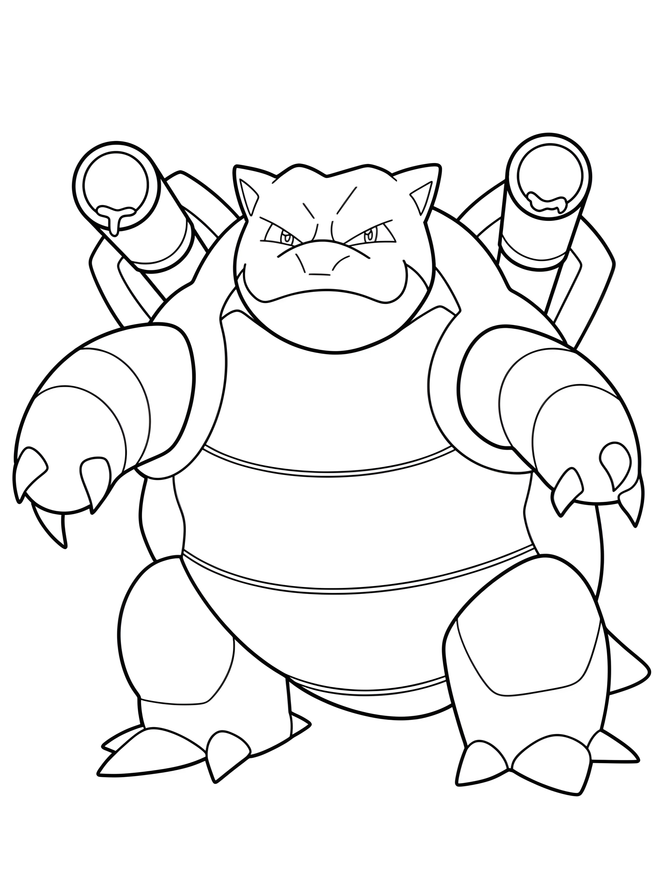 Веселый покемон для детей №6095. Раскраски из игр. Бластойз (Blastoise).