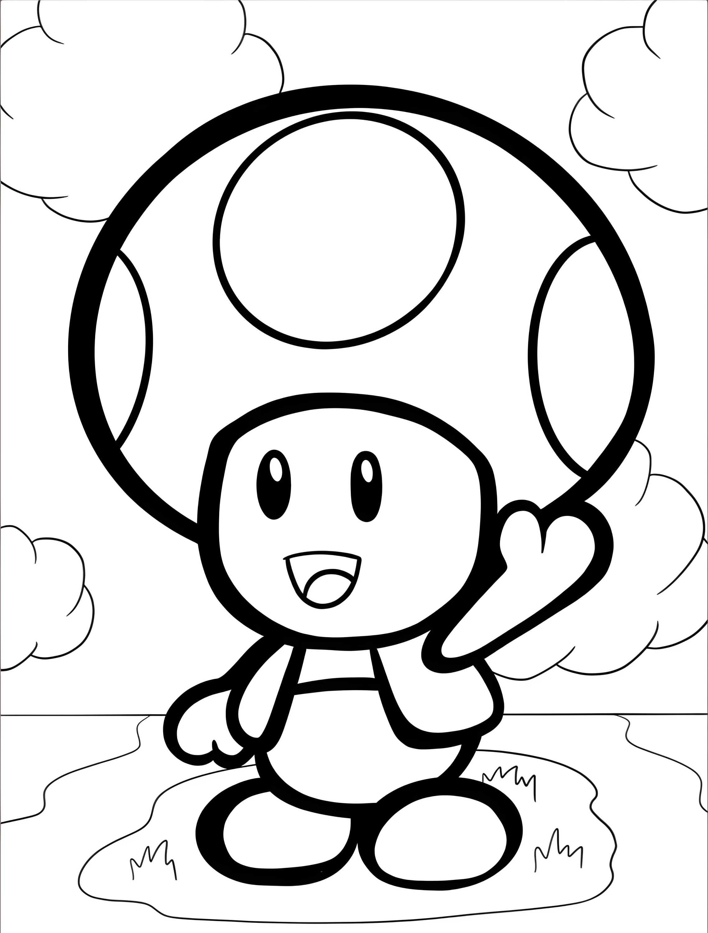 Веселый Toad для детей №8077. Раскраски из игр. Тоад (Toad).