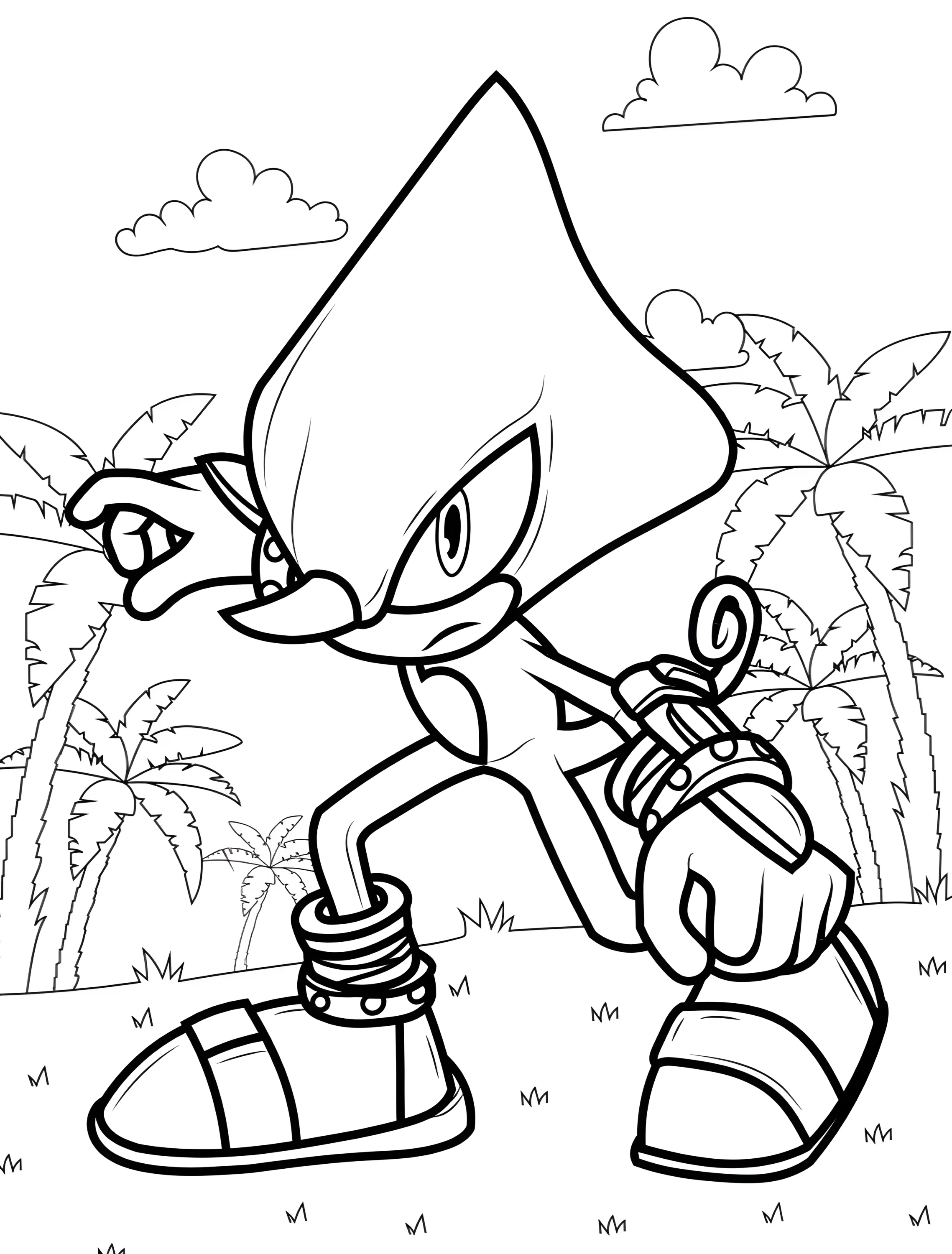 Весёлый Еспо – хамелеон для детей №7760. Раскраски из игр. Соник (Sonic).