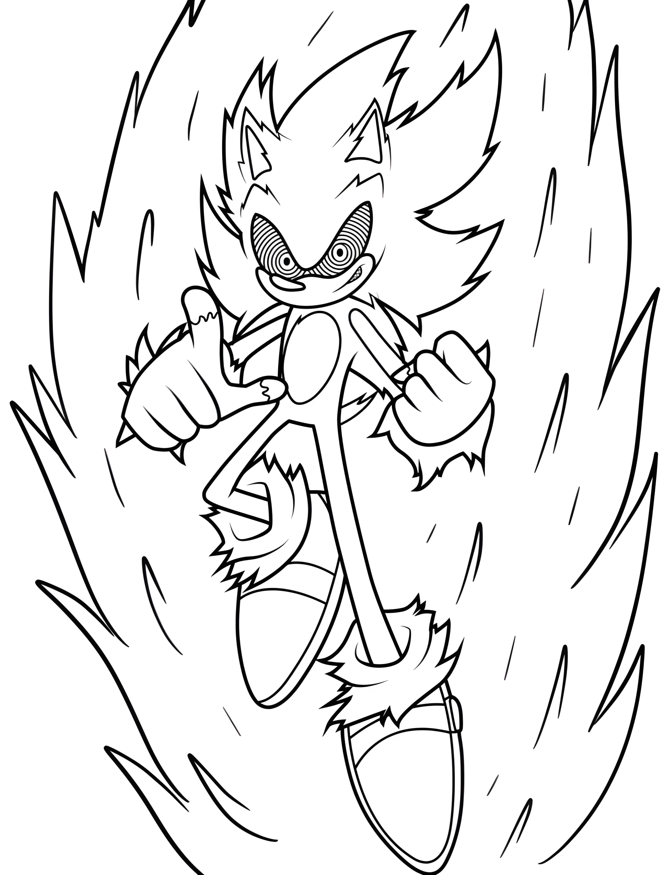Соник Экстрим для детей №7805. Раскраски из игр. Соник Икс (Sonic EXE).
