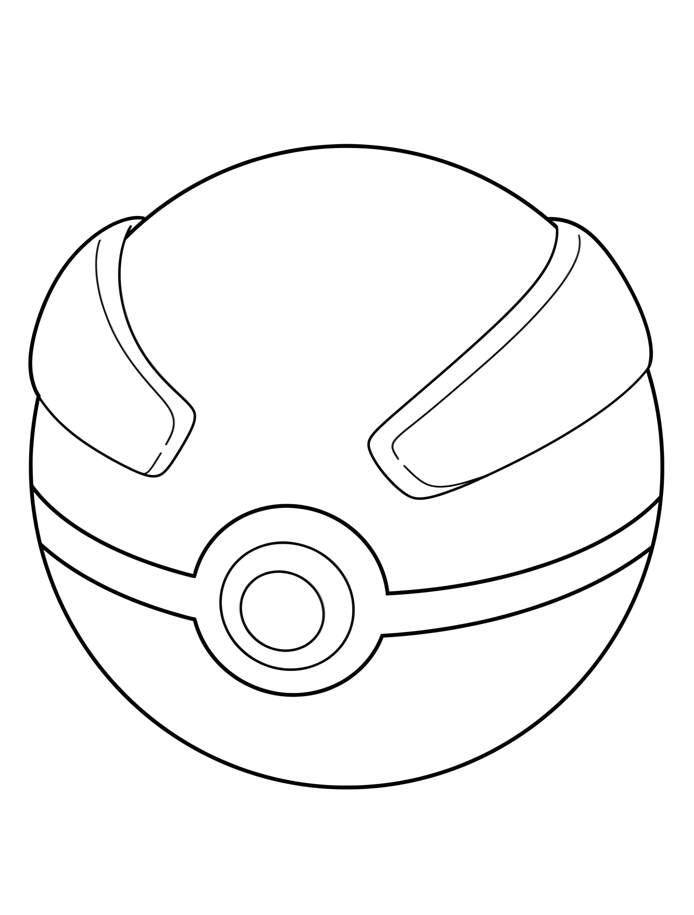 Покебол для раскрашивания детей №7276. Раскраски из игр. Покебол (Pokeball).