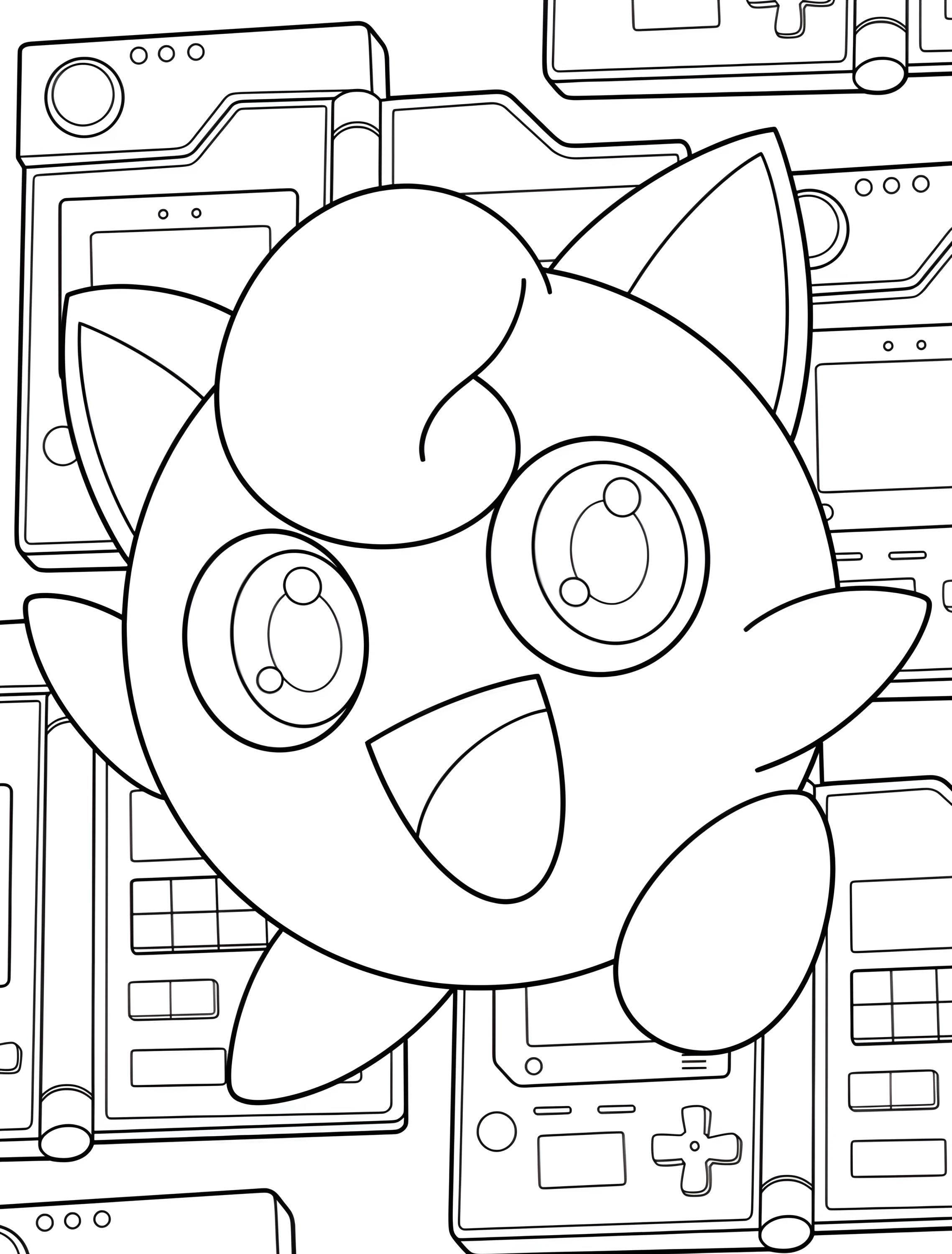 Веселый Jigglypuff для детей №6667. Раскраски из игр. Джигглипафф (Jigglypuff).